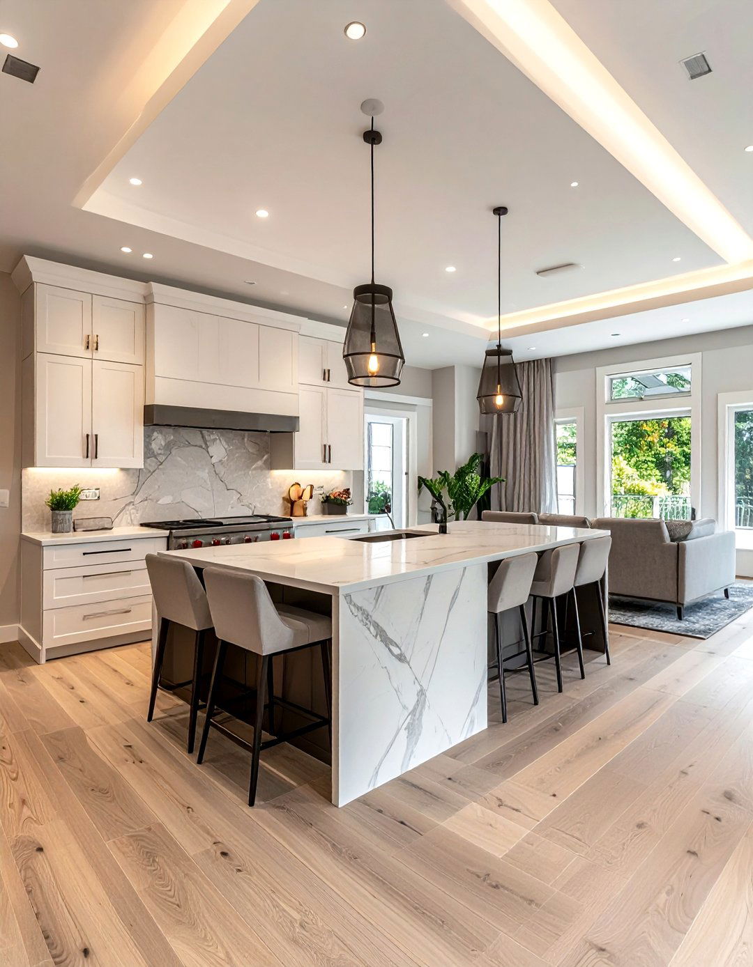 Open concept kitchen living room - 30 polished kitchen ideas