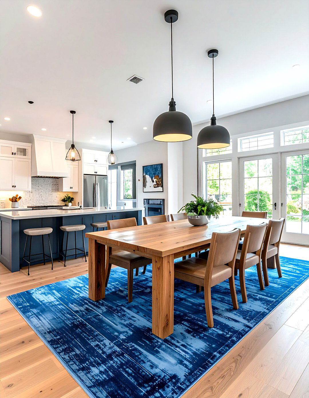 Open concept kitchen with dining table - 30 kitchen dining combo ideas