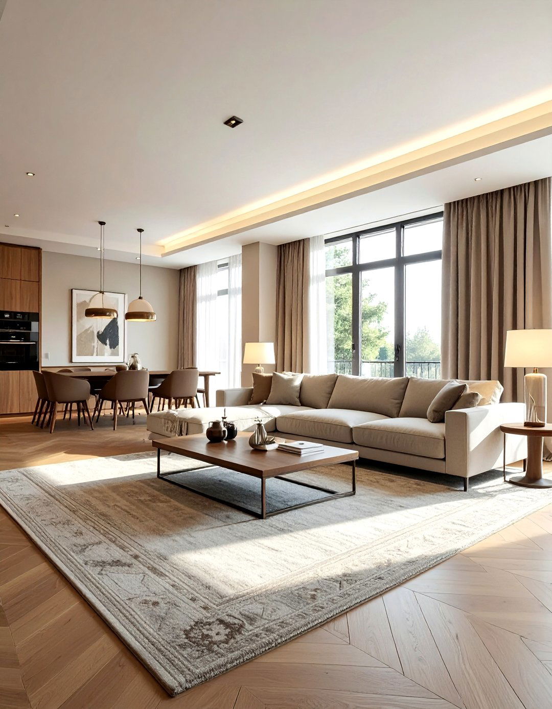 Open concept living room - 30 cozy living room settings