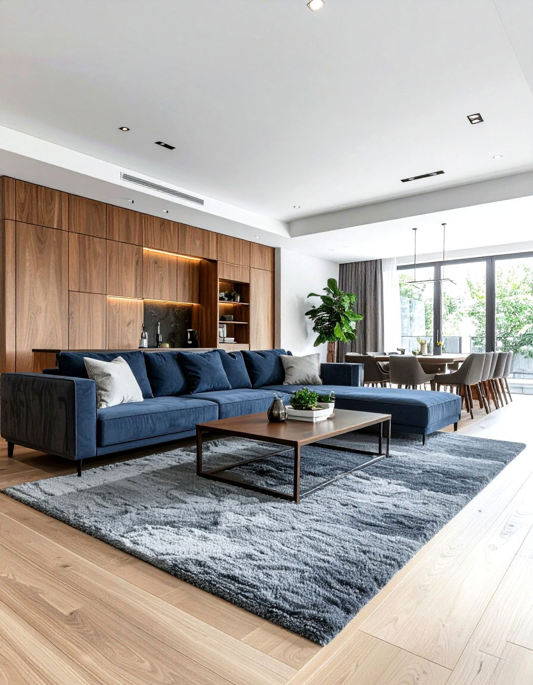 Open concept living room arrangement - 30 living room furniture placement