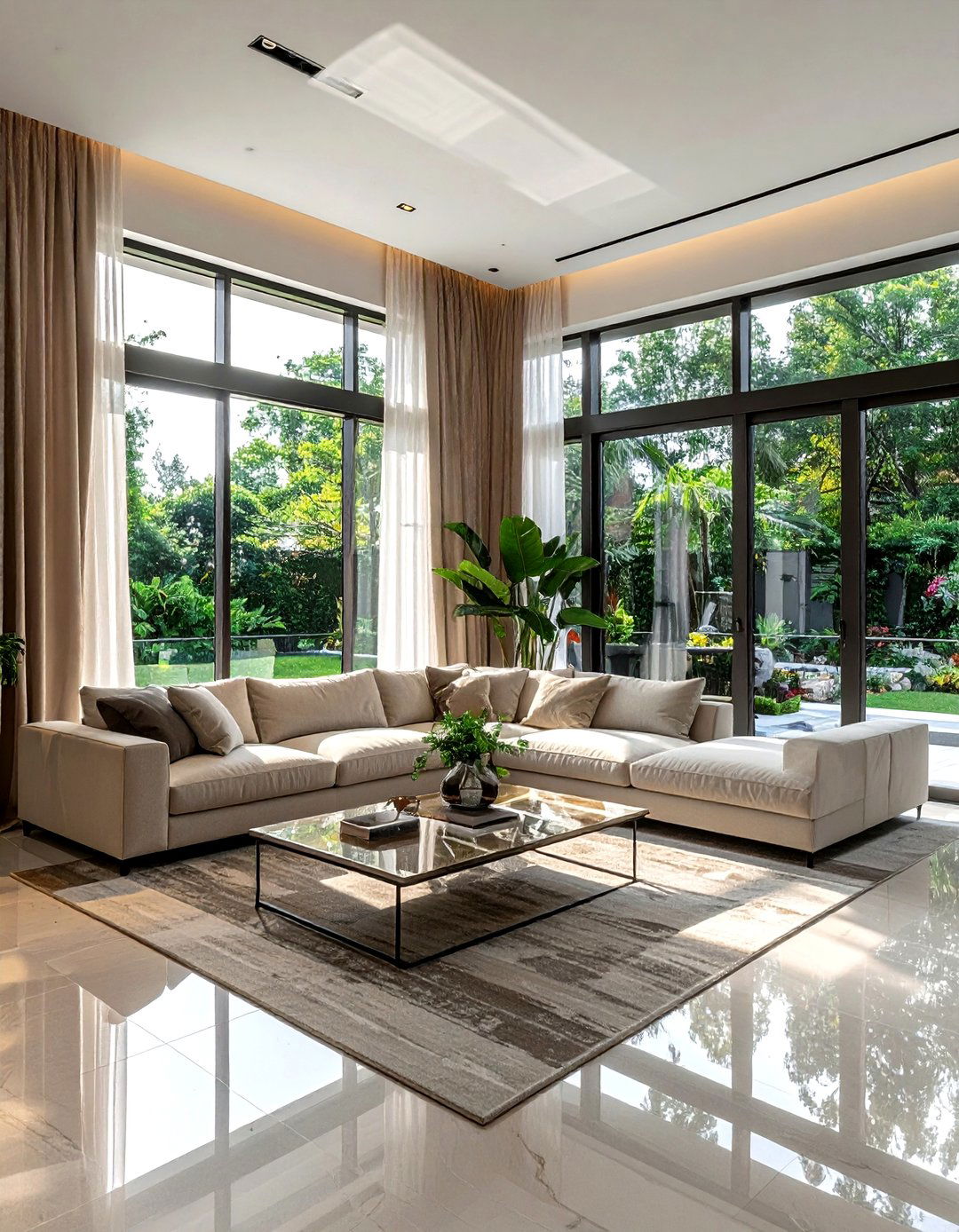 Open concept living room with large windows - 30 open concept living room ideas