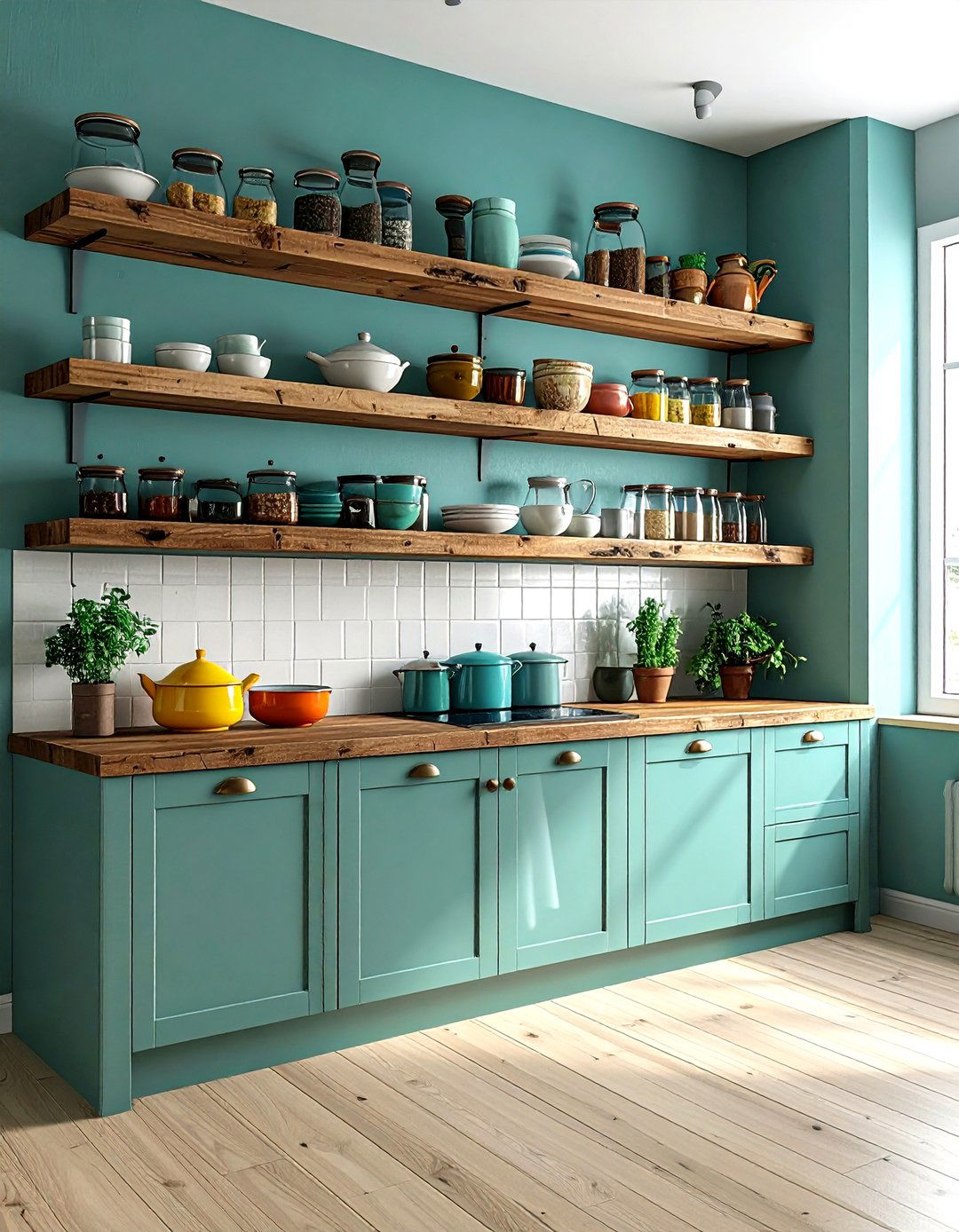 Open kitchen shelving - 30 maximalist kitchen ideas