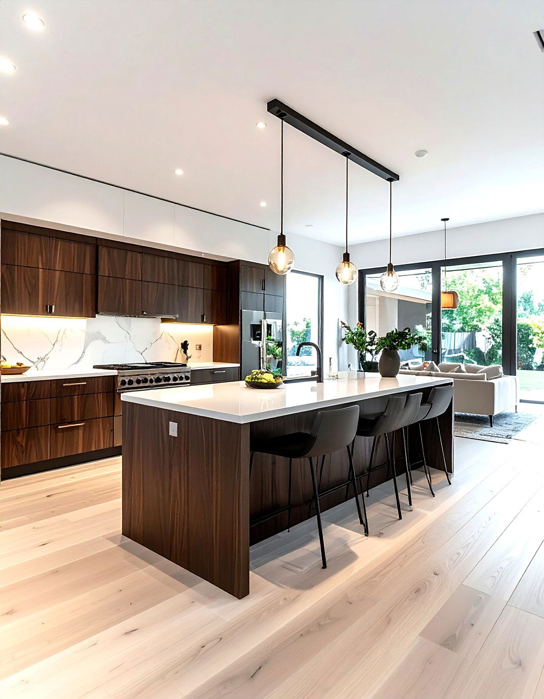 Open plan G shaped kitchen - 30 G-shaped kitchen ideas