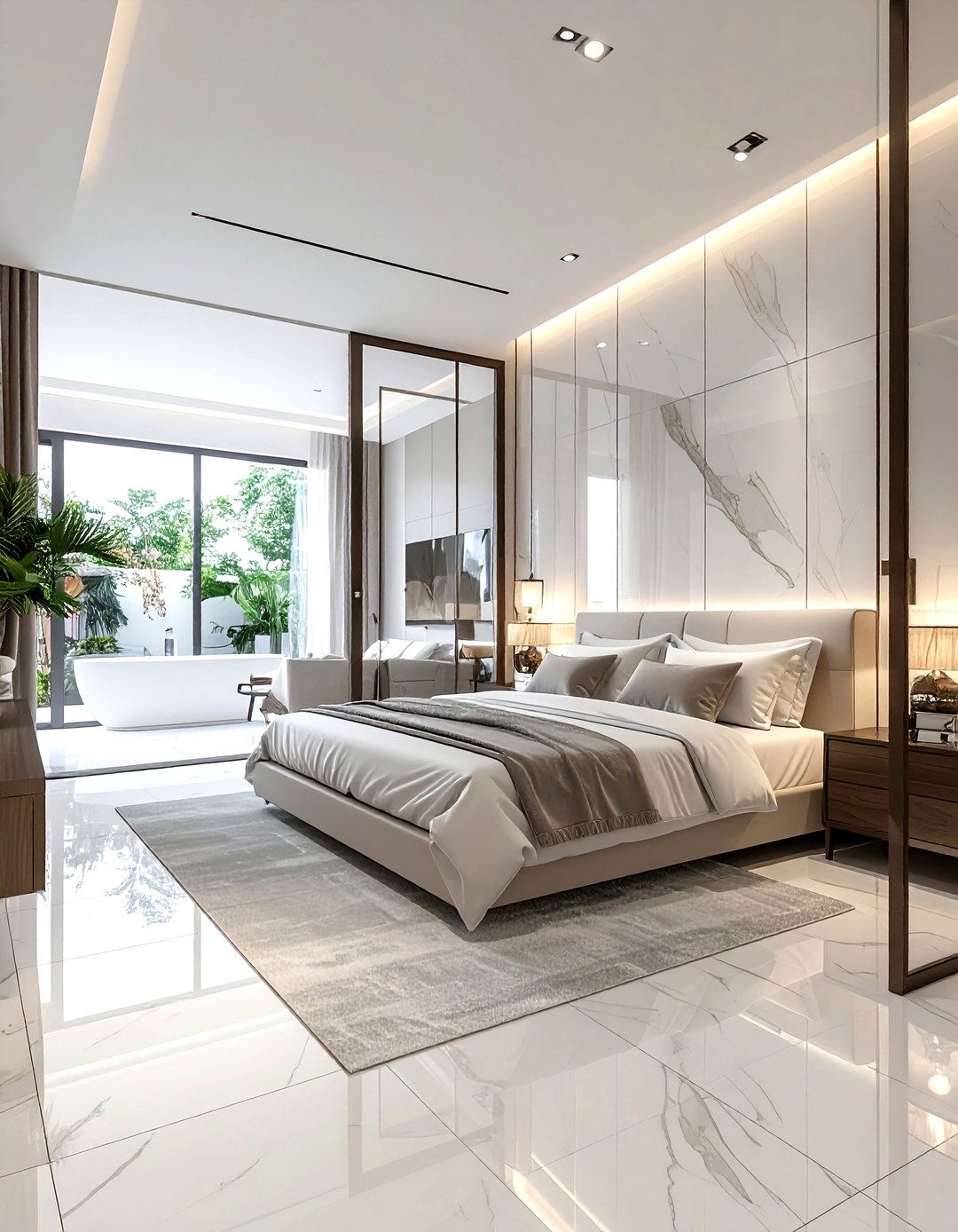 Open plan bedroom - 30 bright bedroom ideas