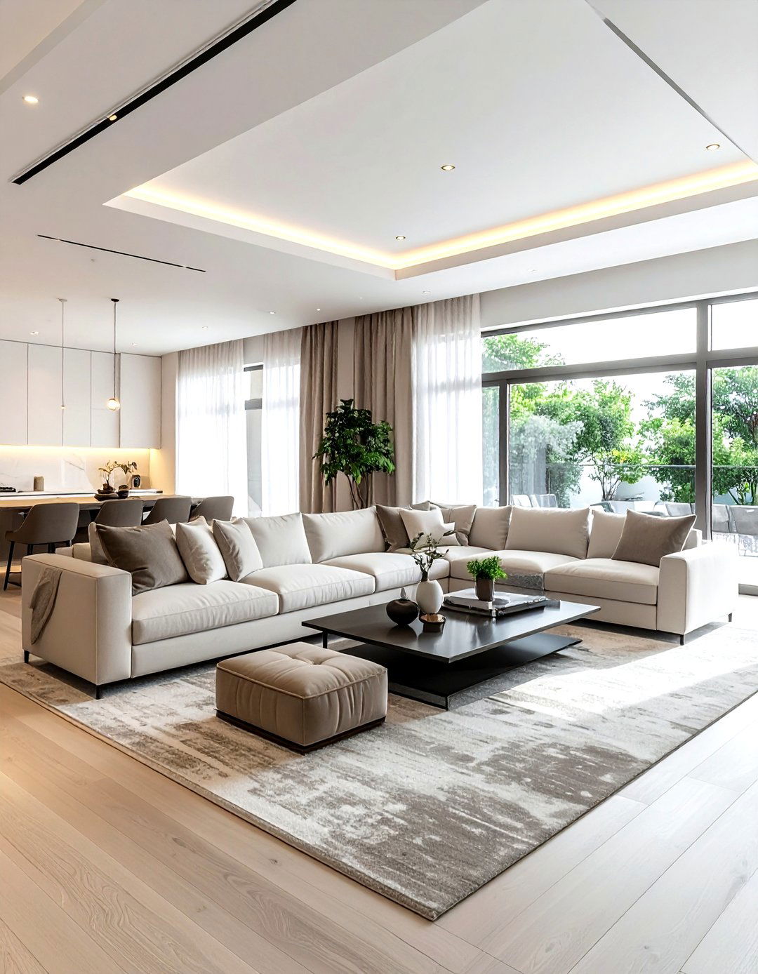 Open plan living room - 30 living room soft settings