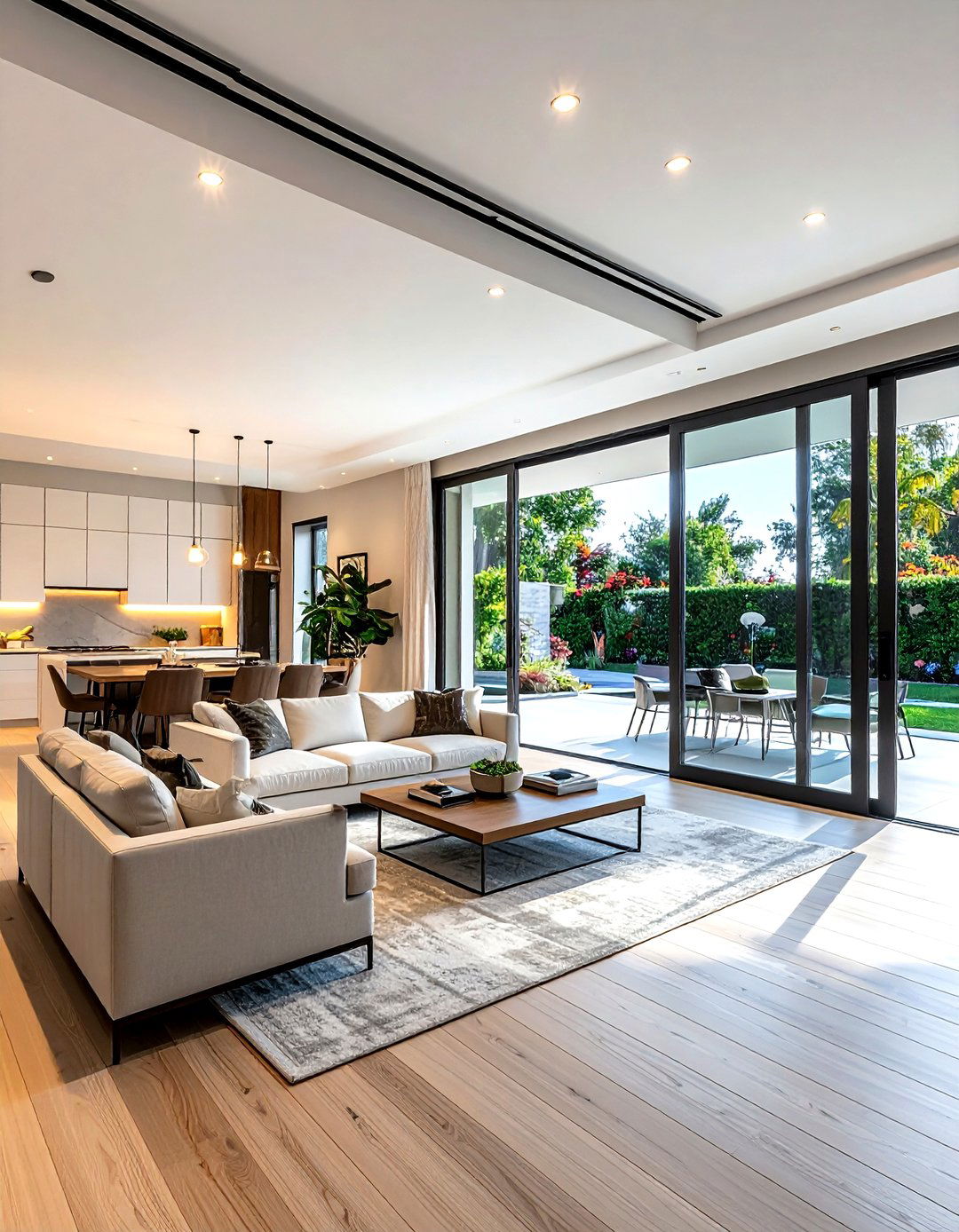 Open plan patio doors - 30 living room with patio doors