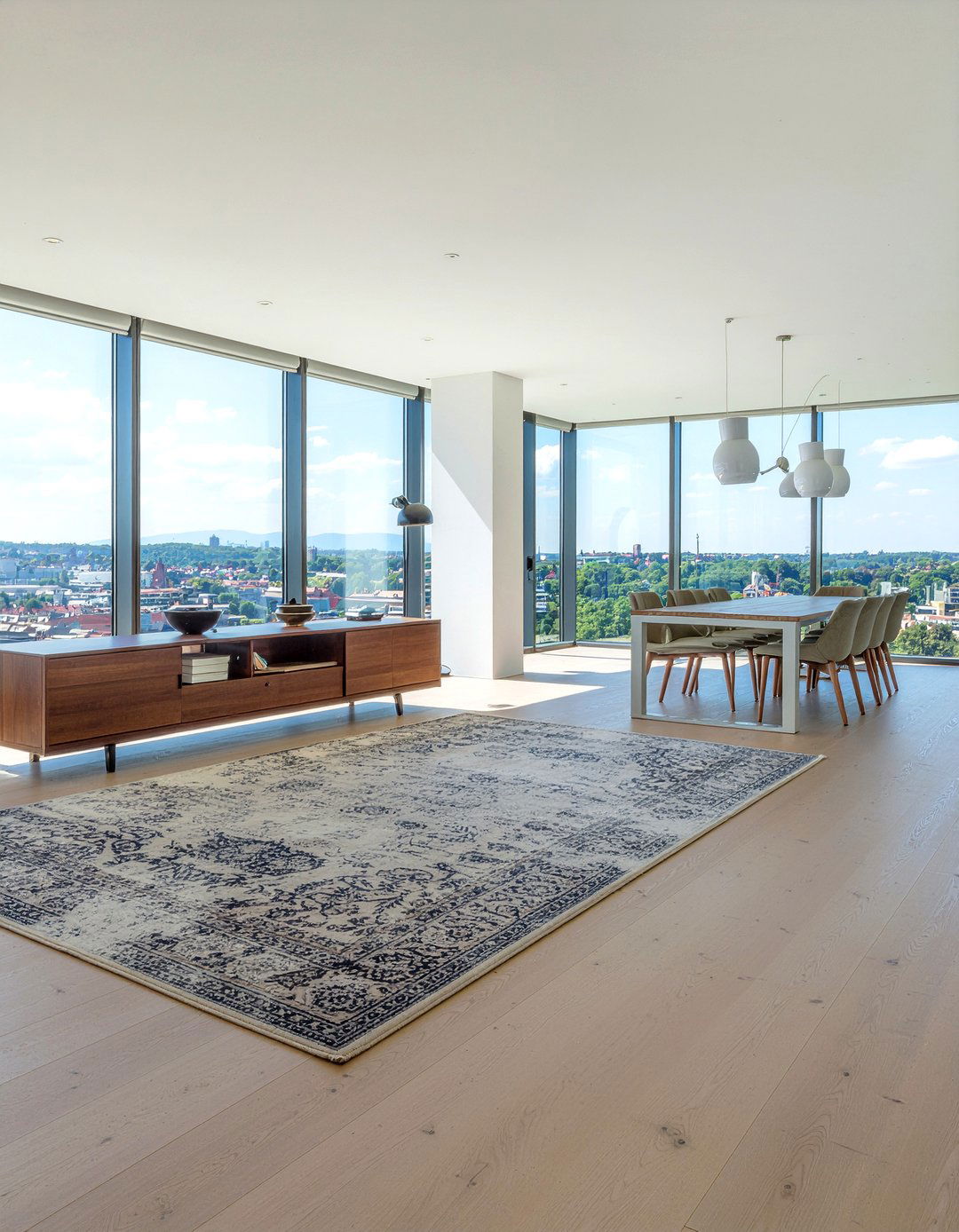 Open plan penthouse living dining - 30 penthouse dining room ideas