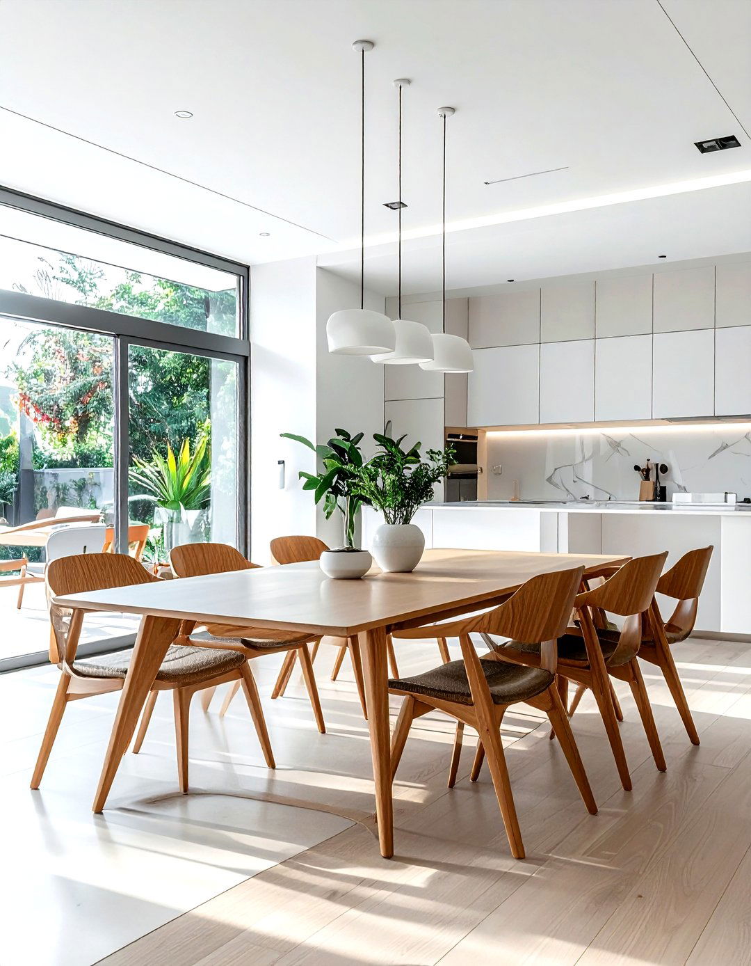 Open plan wishbone chairs - 30 wishbone dining chair ideas