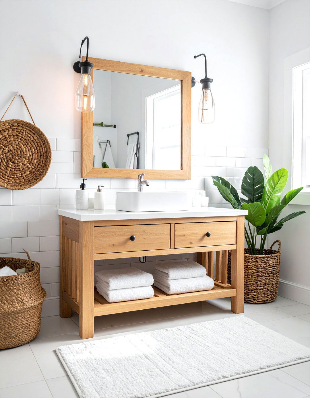 Open shelf bathroom vanity - 30 bathroom vanity cabinet ideas