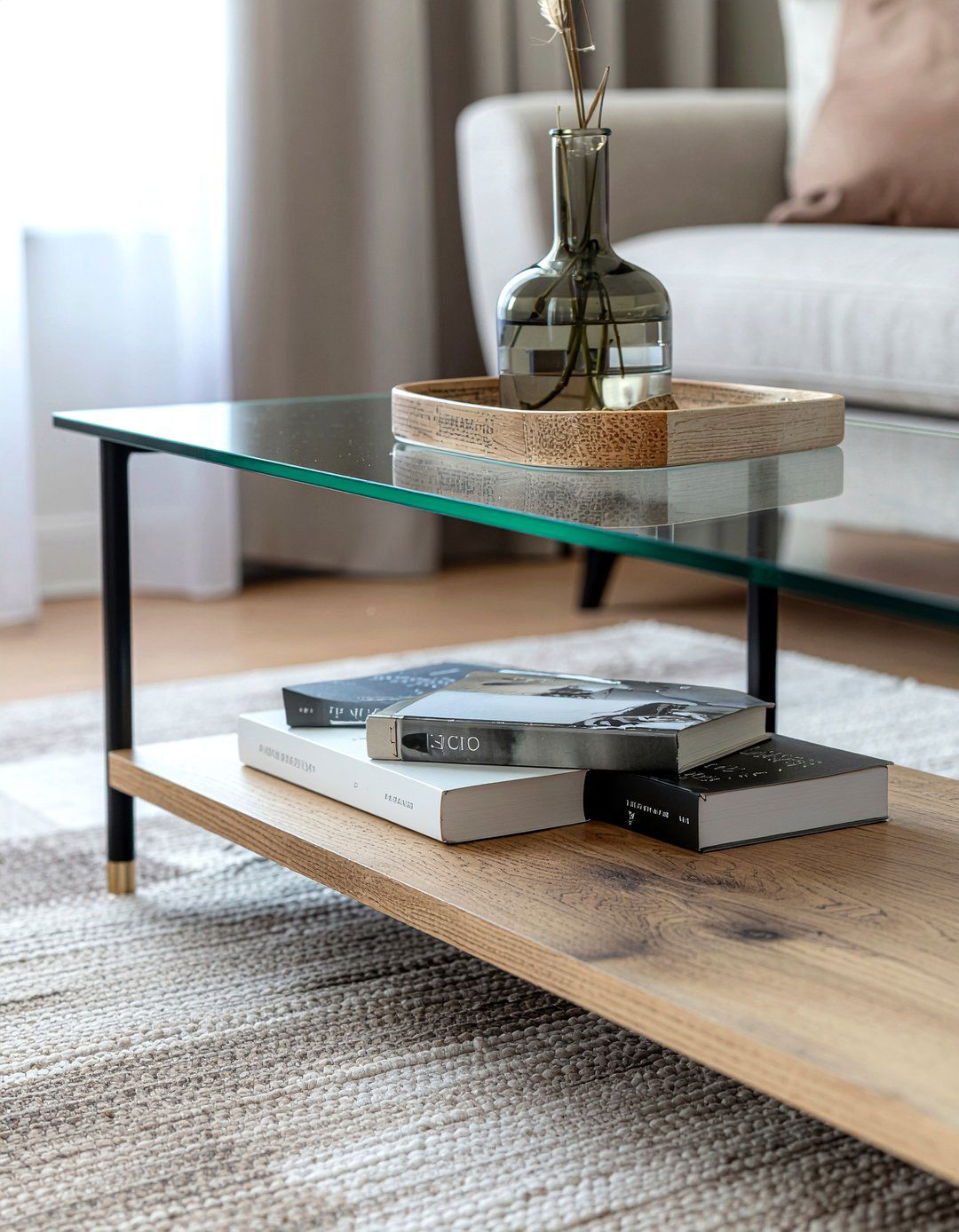 Open shelf coffee table - 30 living room storage coffee tables