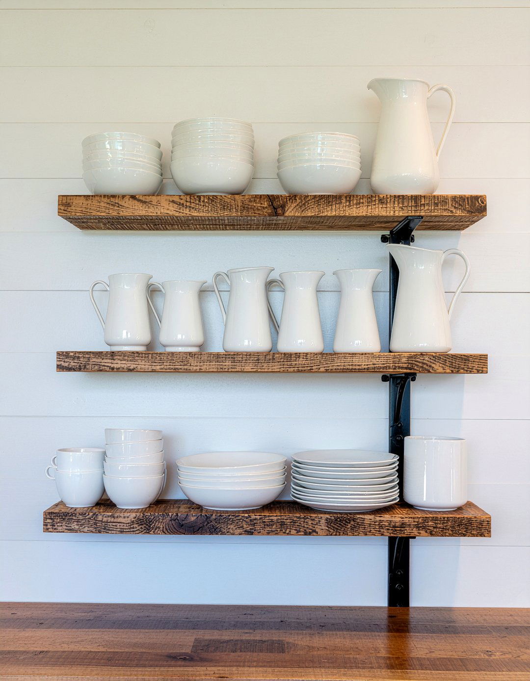 Open shelf display - 30 countryside dining room ideas