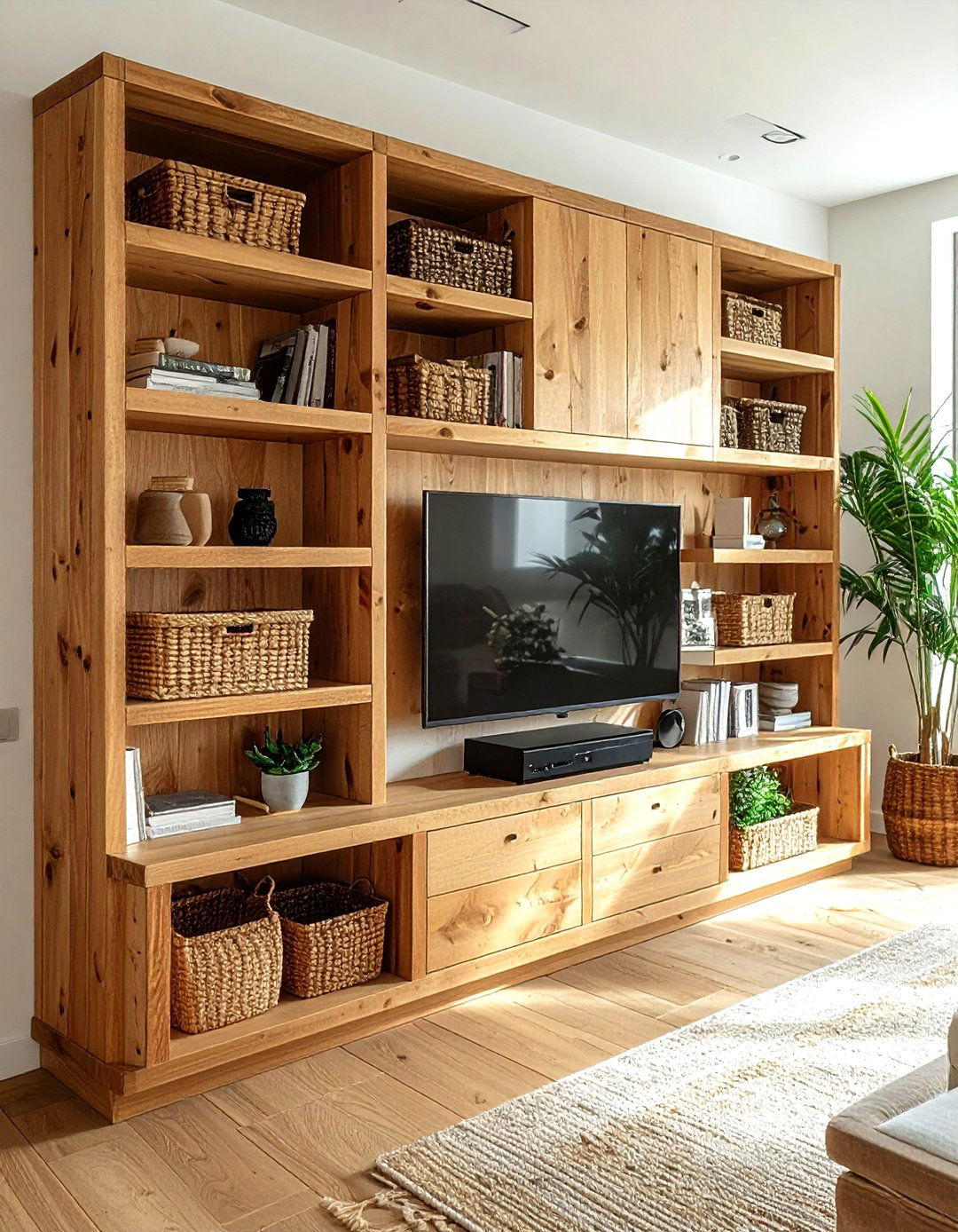 Open shelf media console - 30 living room media cabinet ideas