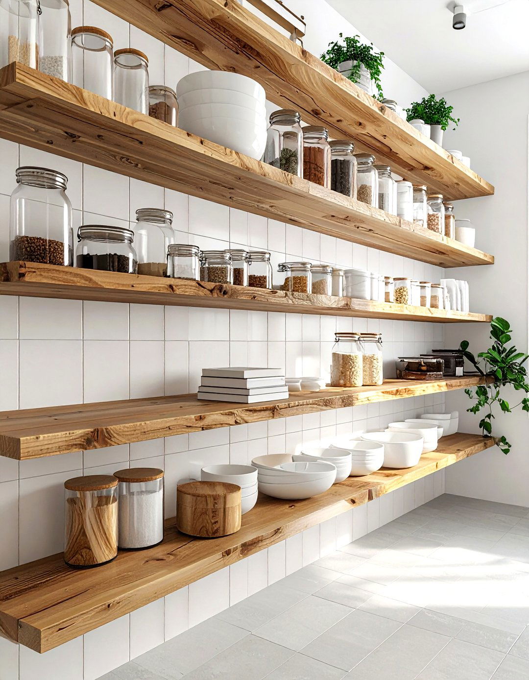 Open shelf pantry - 30 kitchen catering kitchen ideas