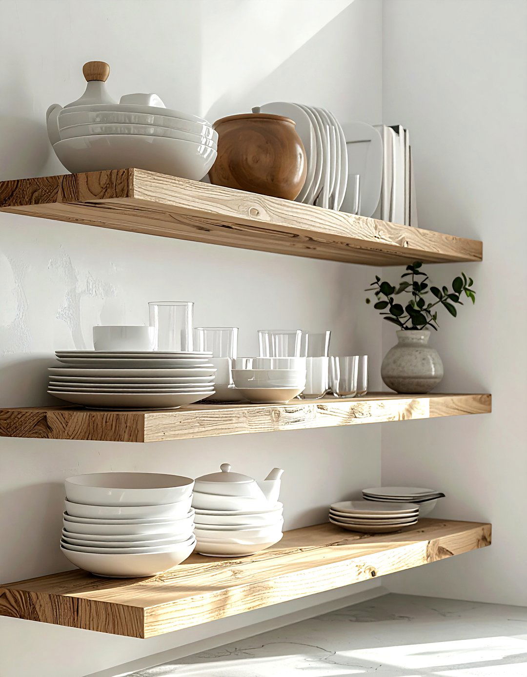 Open shelving - 30 kitchen on a budget ideas