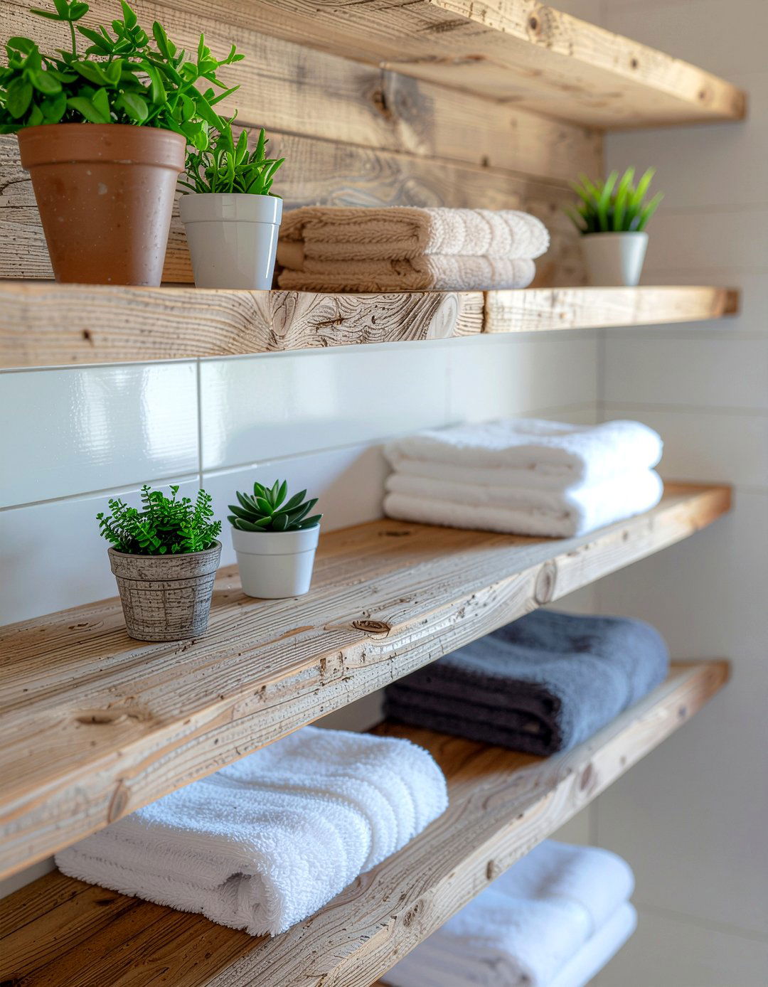 Open shelving - 30 small bathroom ideas