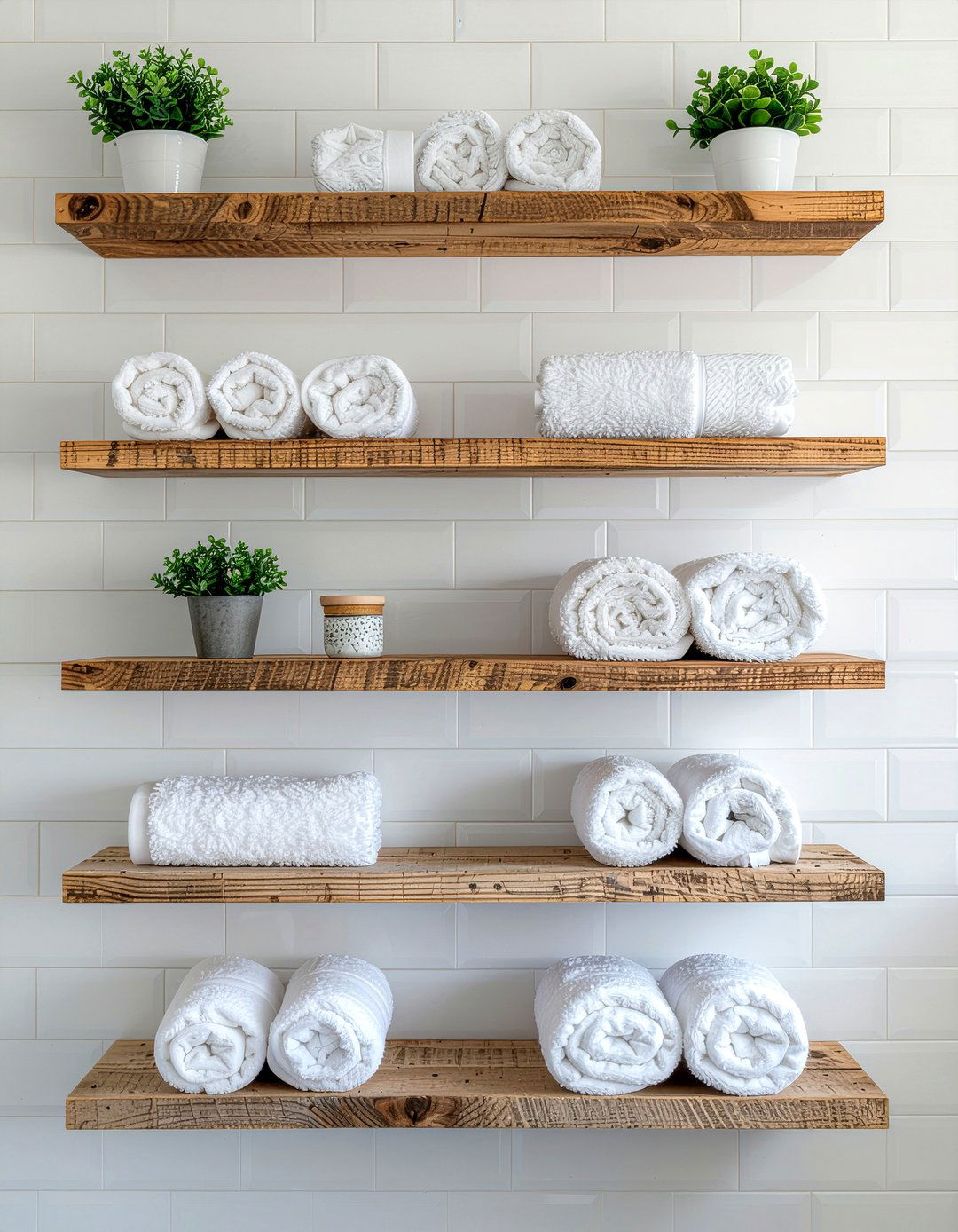 Open shelving - 30 bathroom makeover ideas