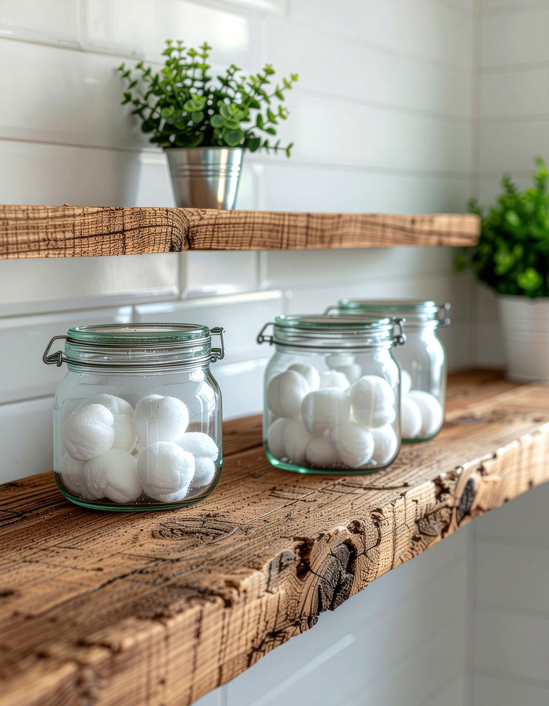 Open shelving - 30 bathroom maximization ideas