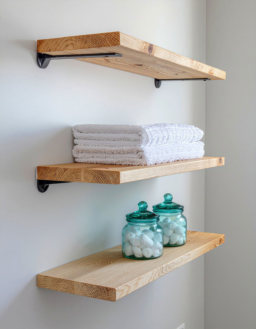 Open shelving for bathroom - 30 affordable bathroom ideas