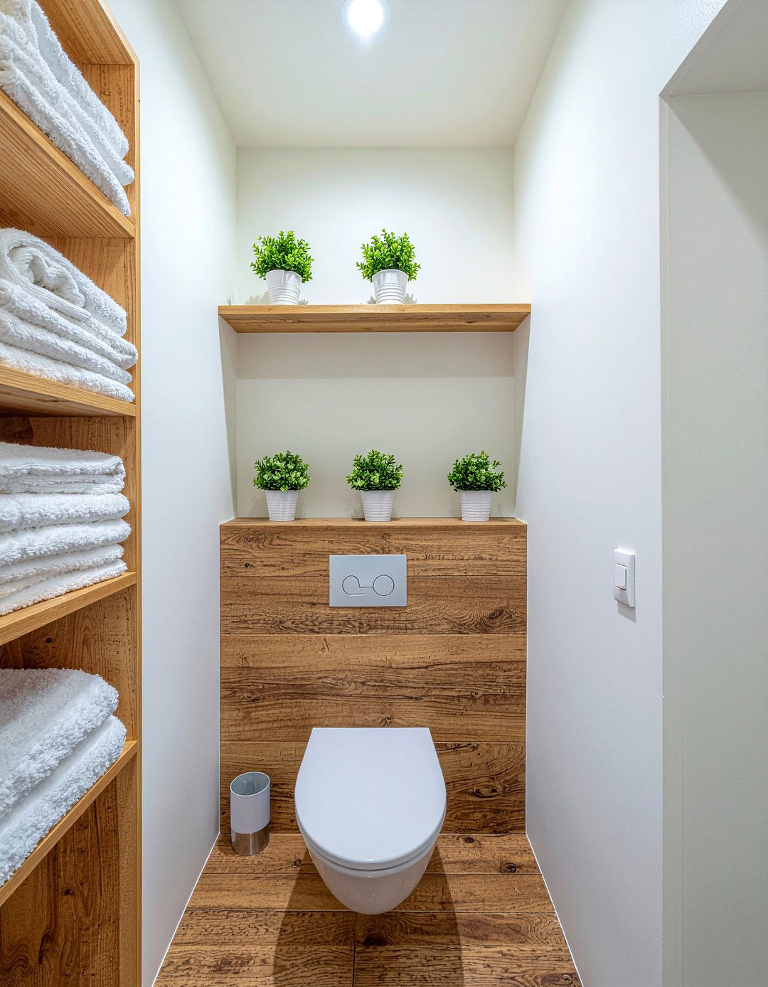 Open shelving half wall - 30 bathroom half wall ideas