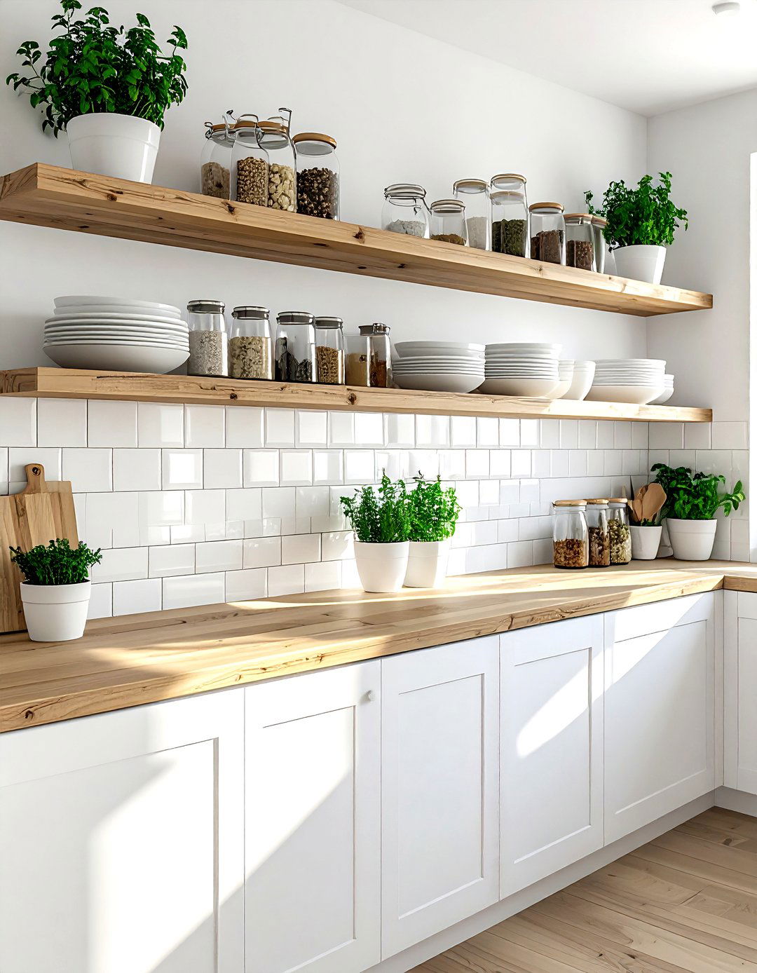 Open shelving kitchen - 30 home styling tips