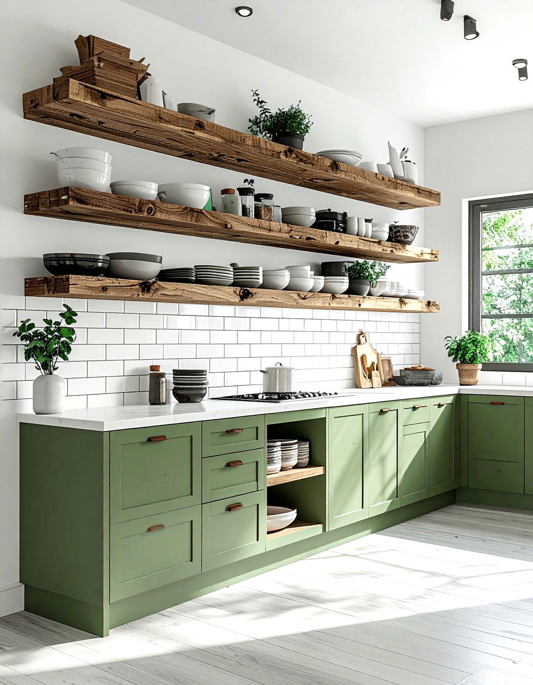 Open shelving kitchen - 30 ideal kitchen ideas