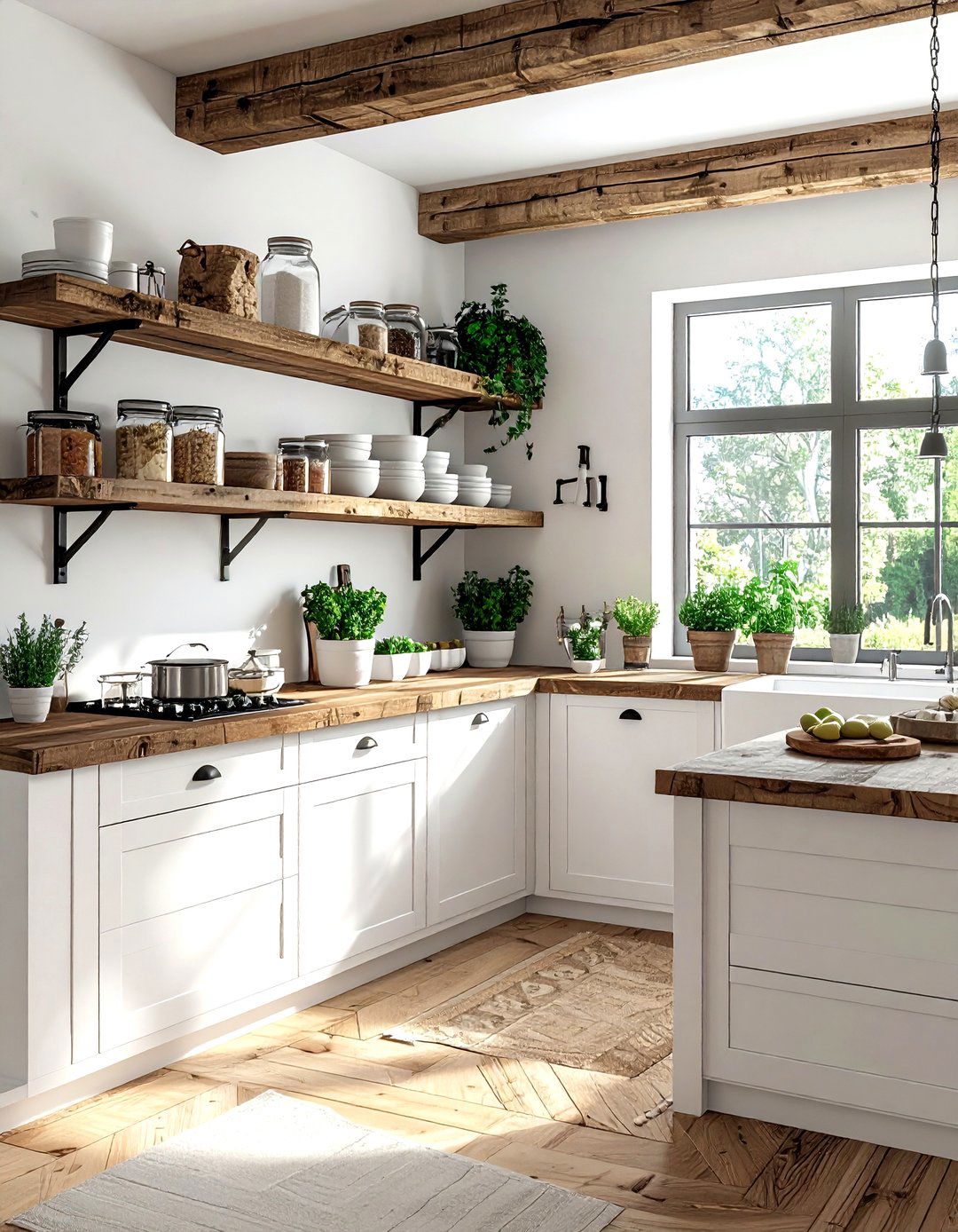 Open shelving kitchen - 30 rustic kitchen ideas