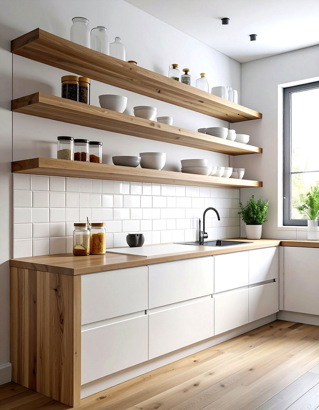 Open shelving kitchen - 30 cozy kitchen settings