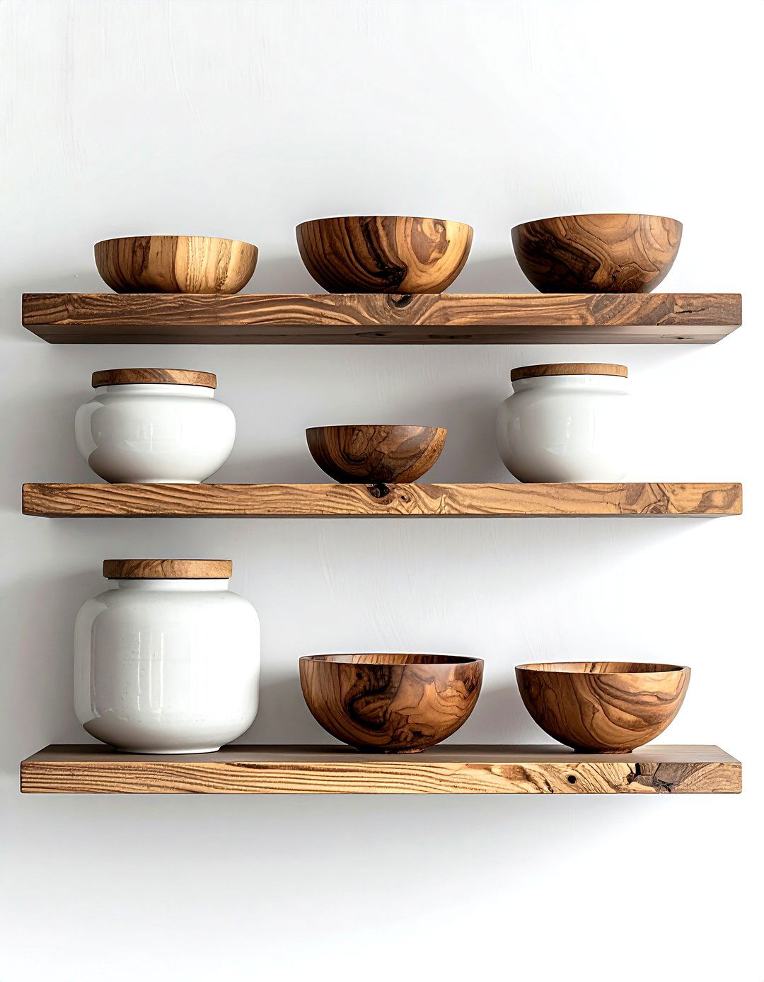 Open shelving layout - 30 decor proportion ideas