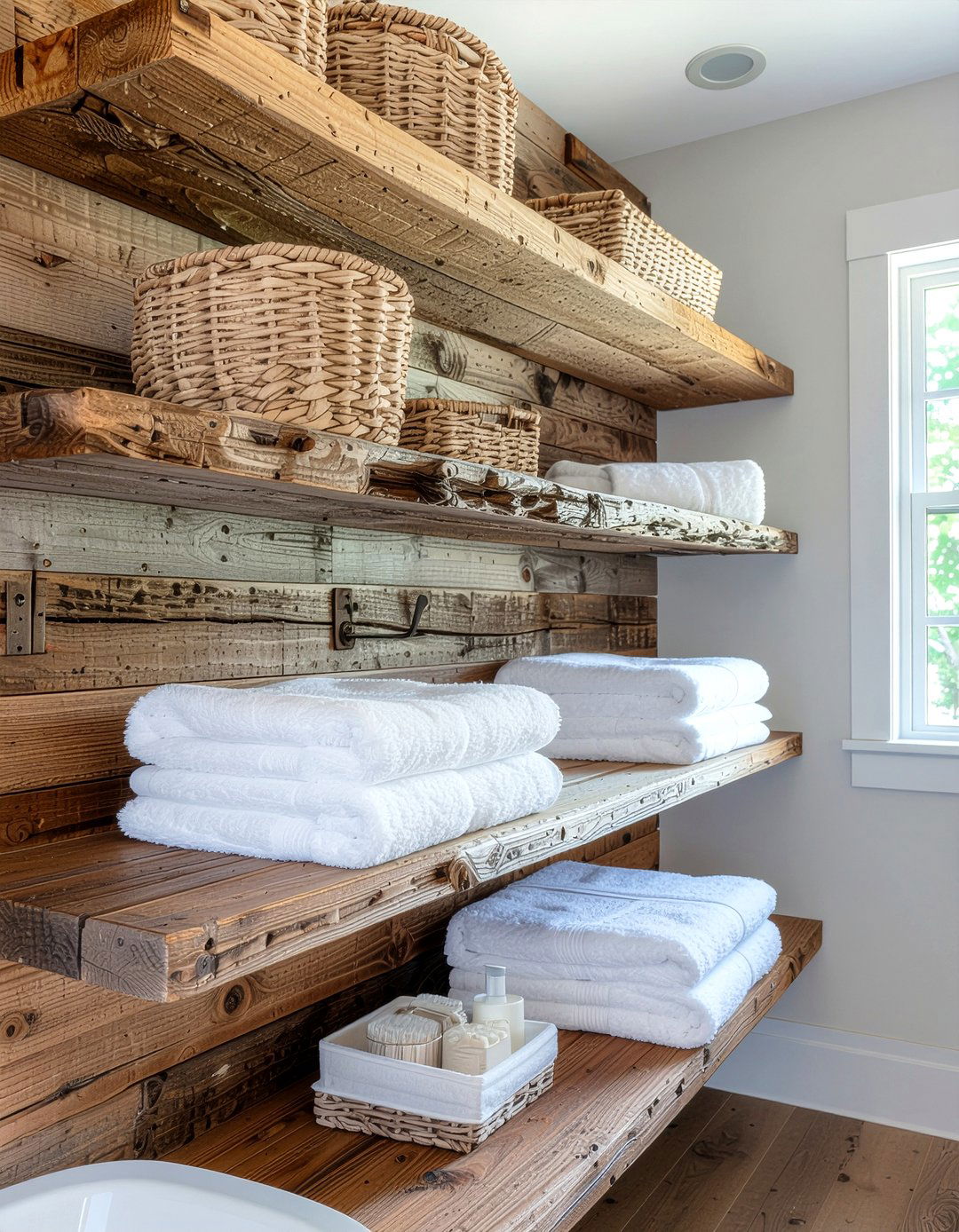 Open shelving ranch bathroom - 30 ranch bathroom ideas