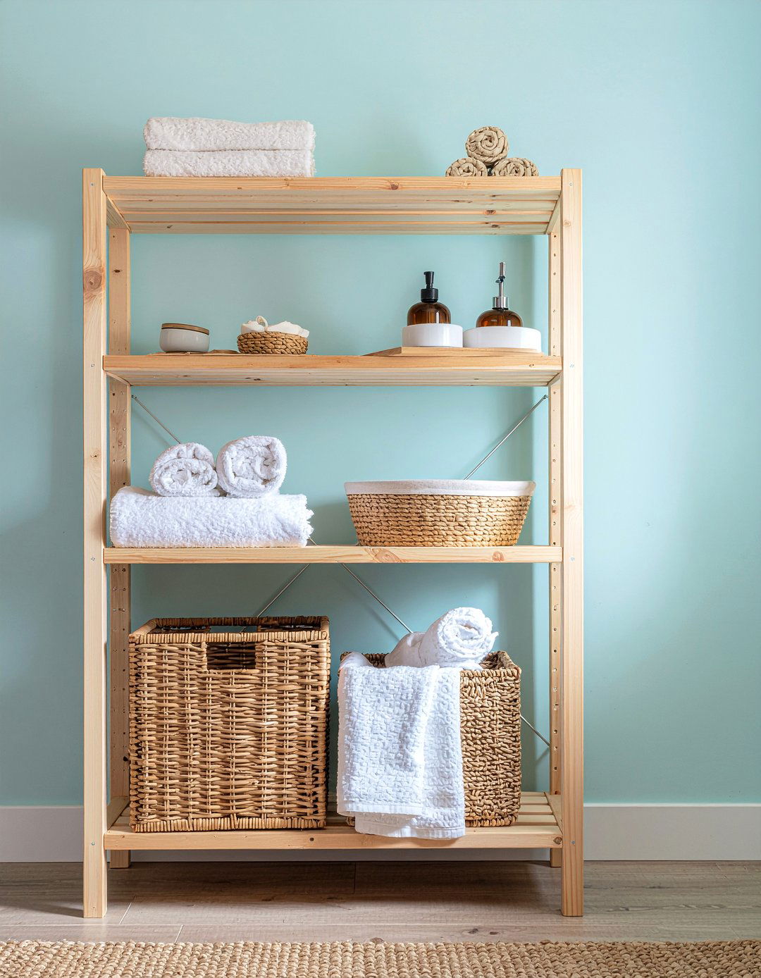 Open shelving storage - 30 bathroom depth ideas