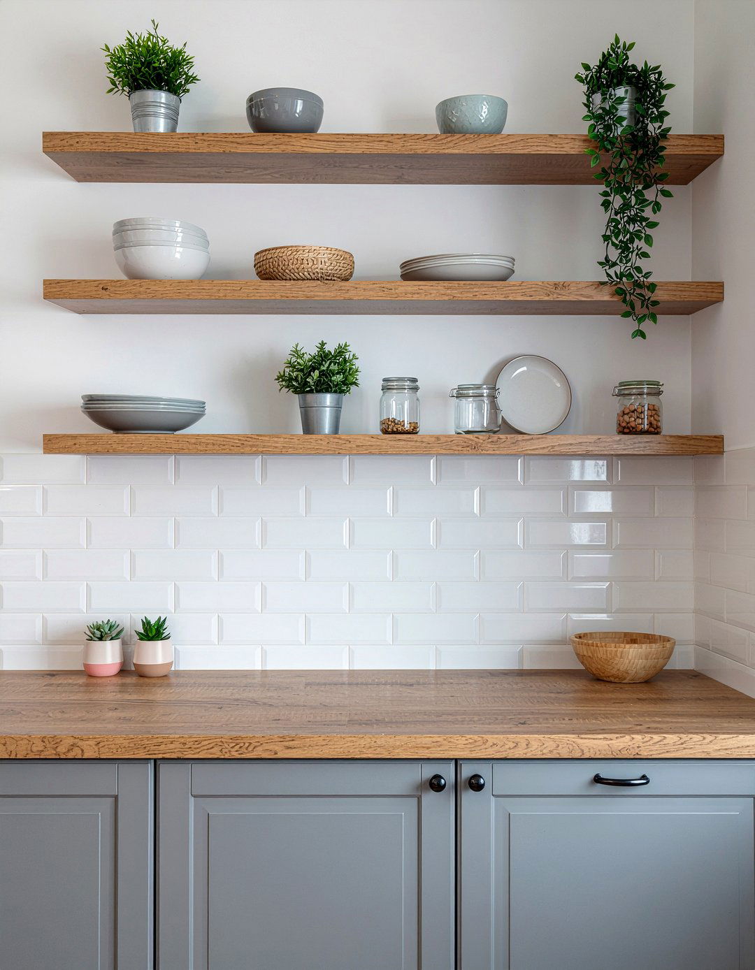 Open shelving styling - 30 kitchen decor ideas