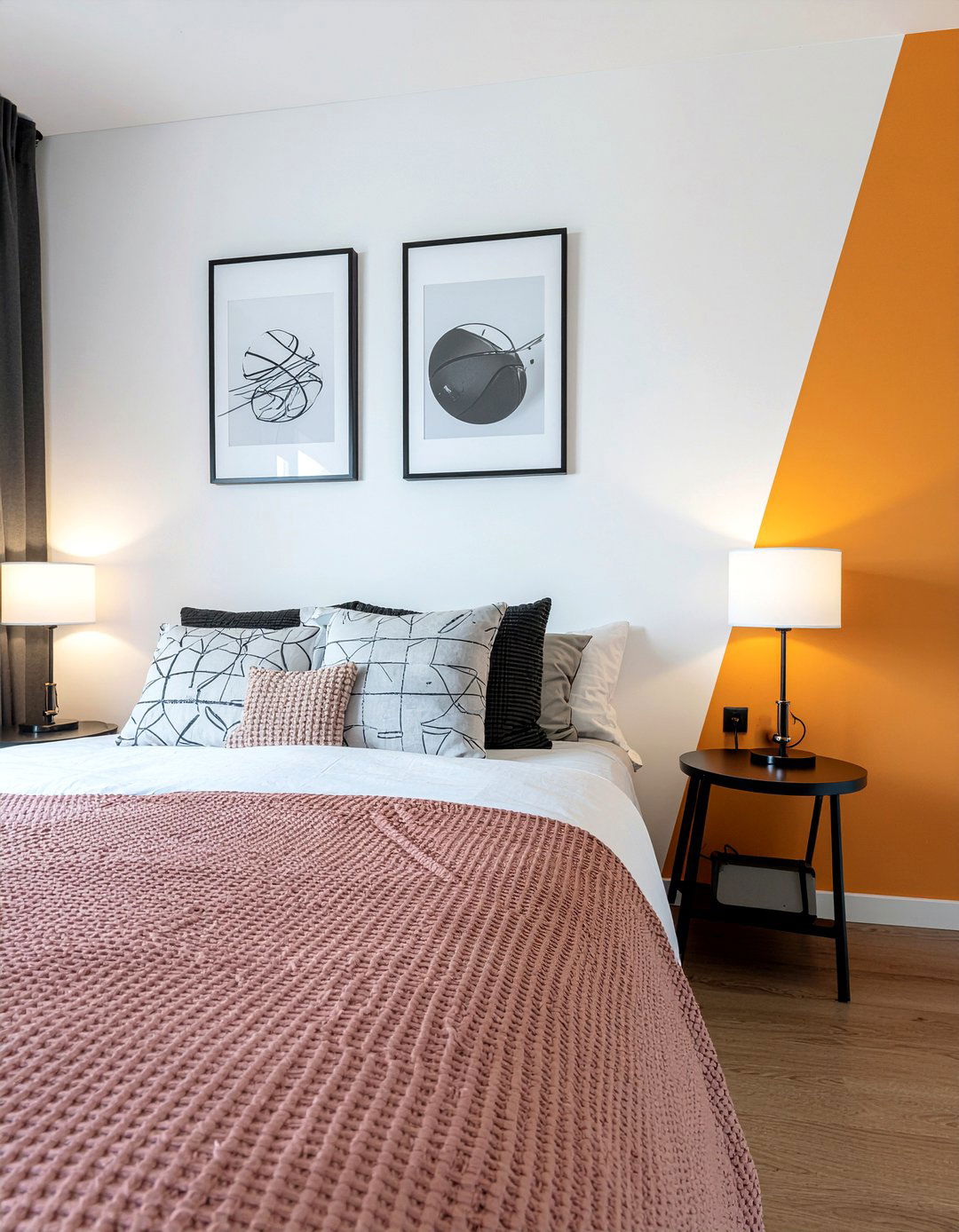 Orange And Black Paint - 30 basketball bedroom ideas
