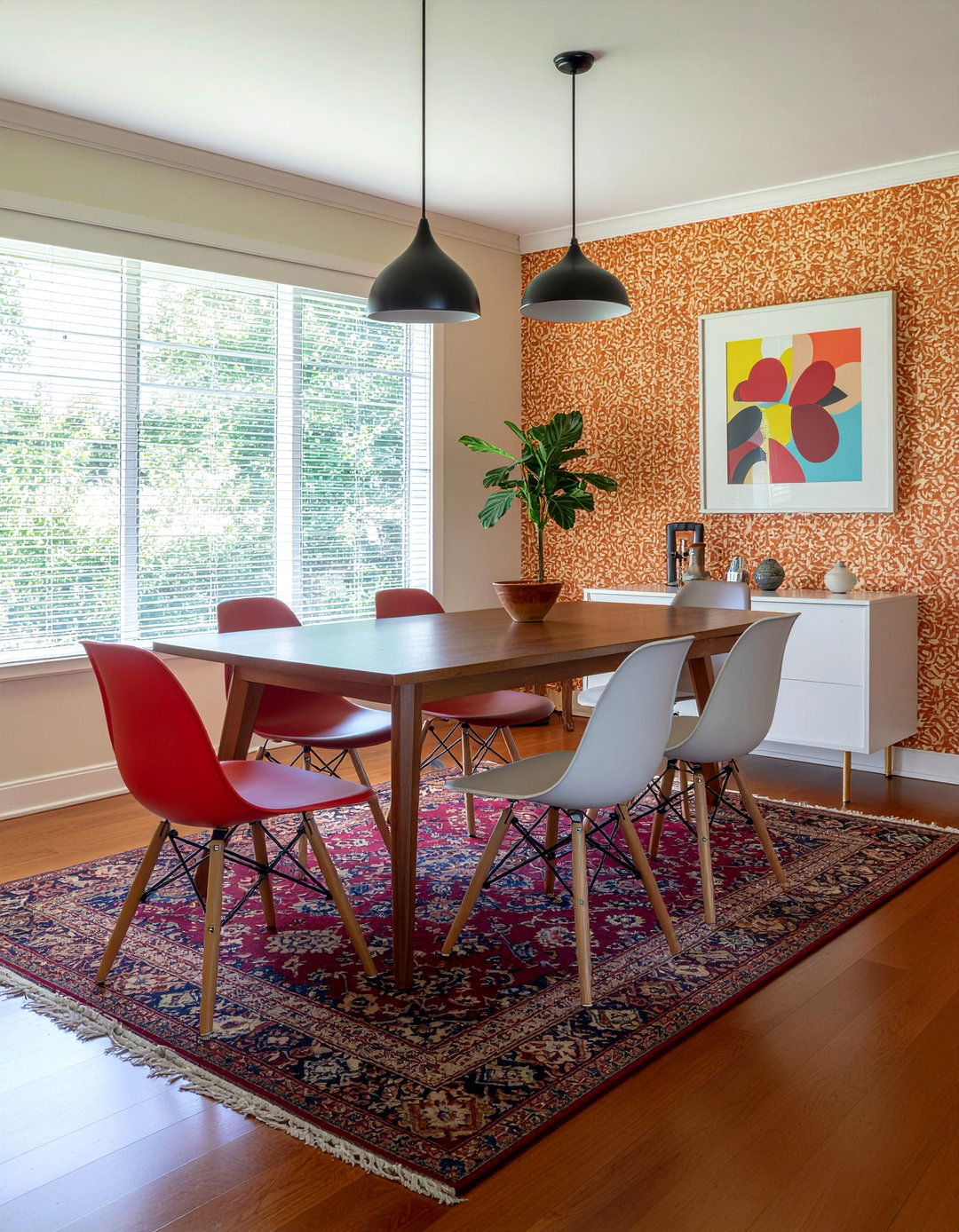 Orange grasscloth wallpaper dining room - 30 grasscloth wallpaper dining room ideas