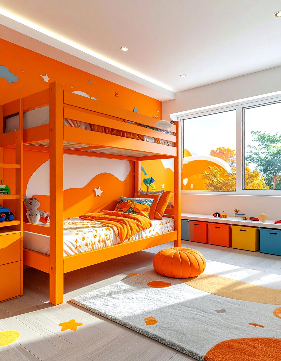 Orange kids bedroom - 30 bright orange bedroom ideas