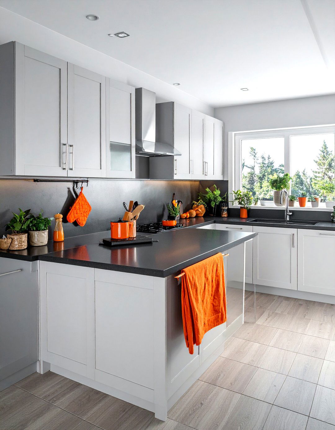 Orange kitchen accents - 30 bright orange kitchen ideas