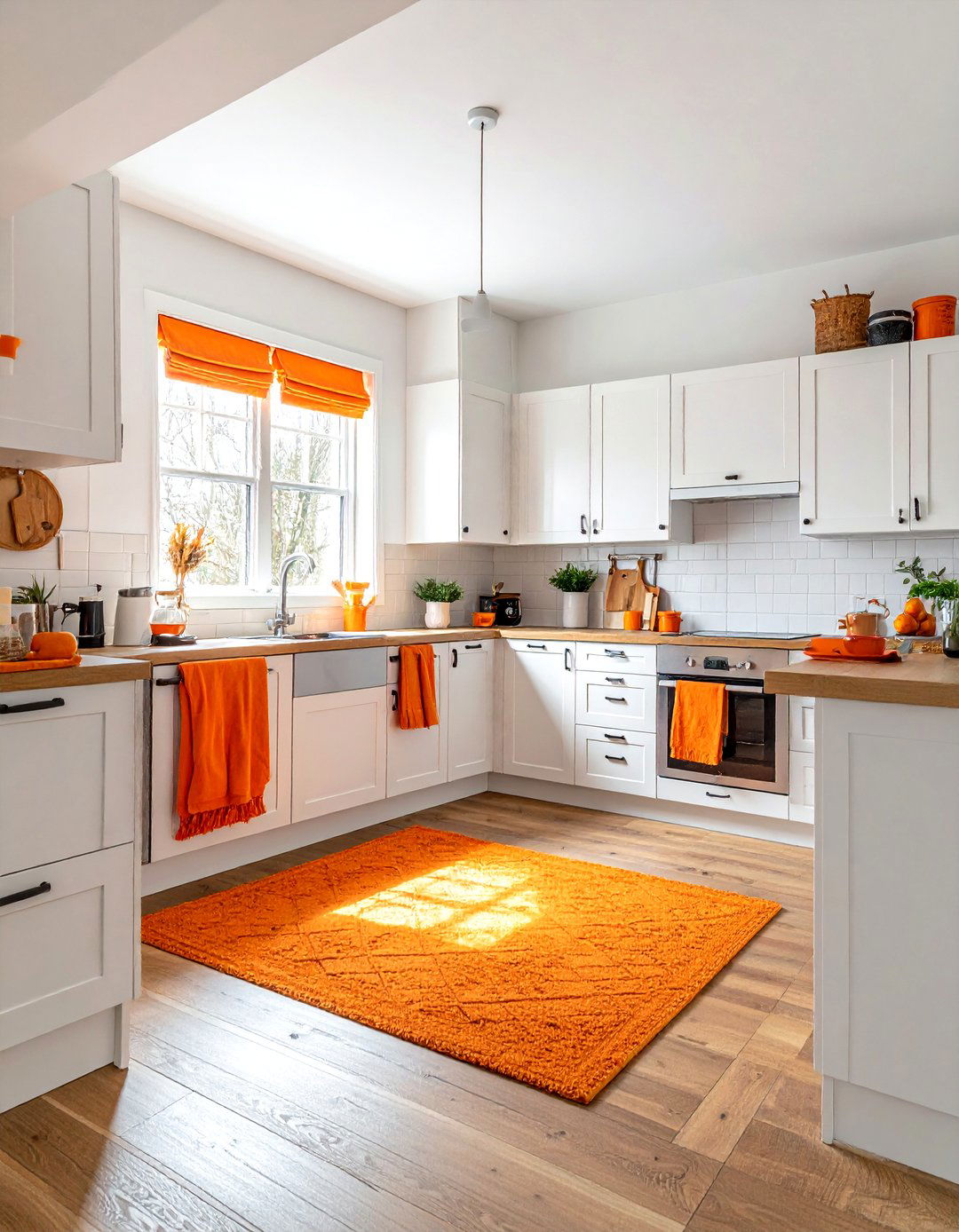 Orange kitchen accessories - 30 bright orange kitchen ideas