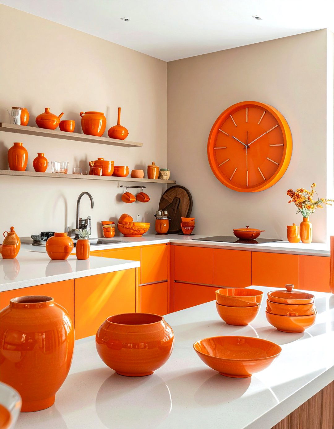 Orange kitchen decor - 30 bright orange kitchen ideas