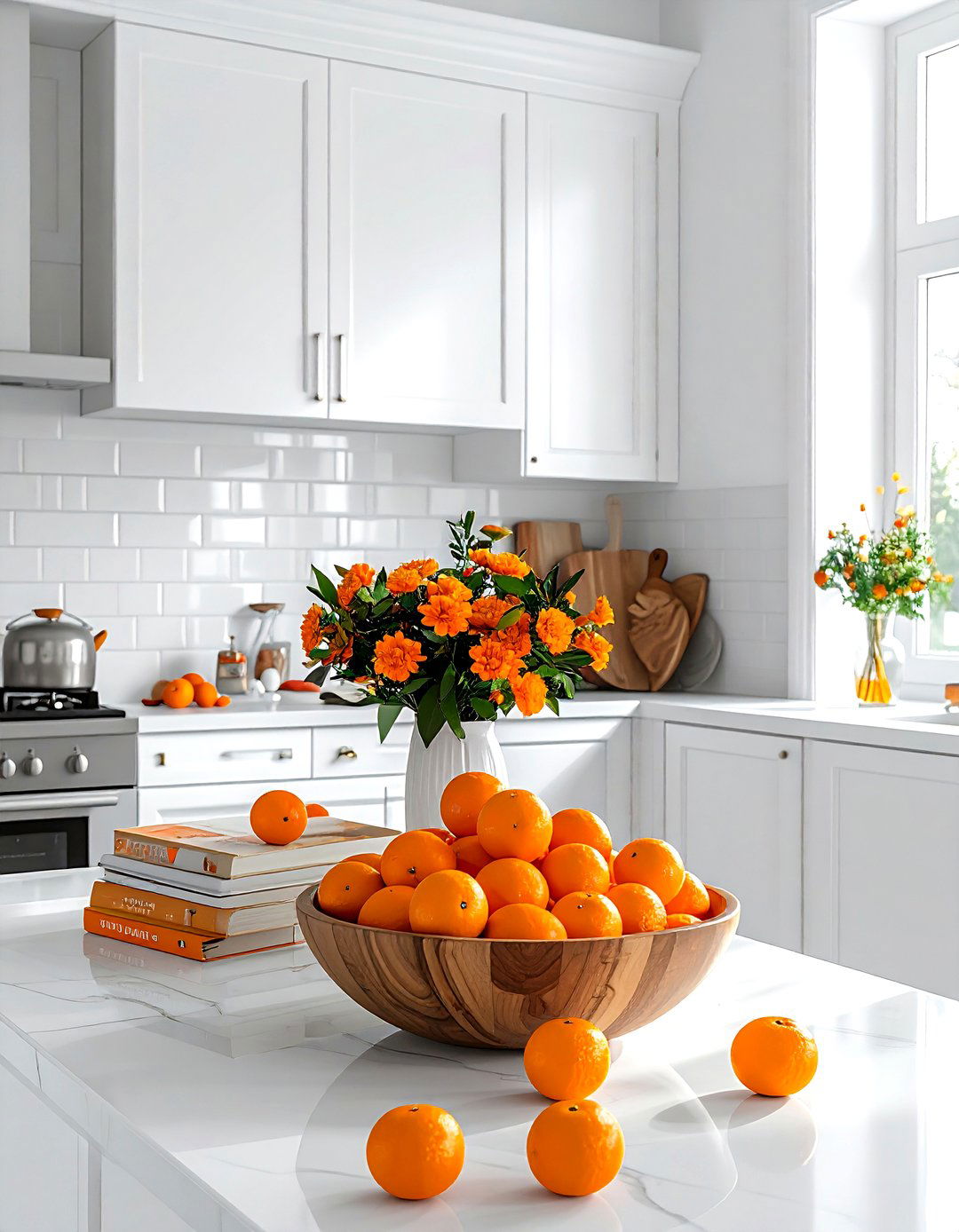 Orange kitchen styling - 30 bright orange kitchen ideas