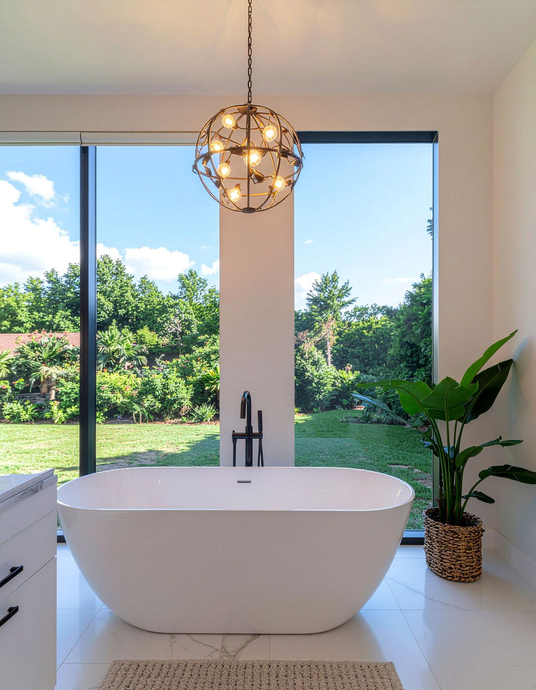 Orb bathroom chandelier - 30 bathroom chandelier ideas