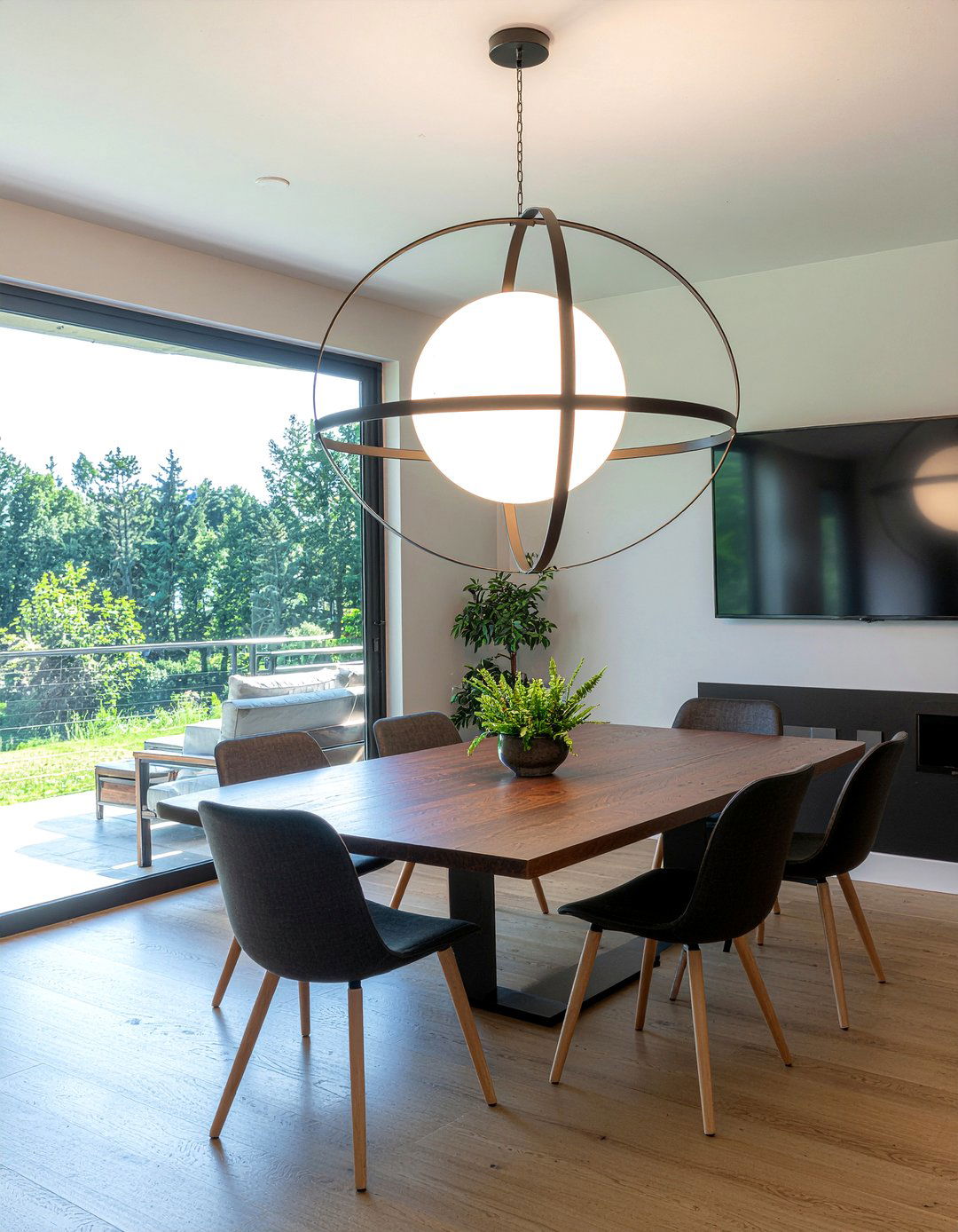 Orbital Globe Chandelier - 30 globe chandelier dining room ideas