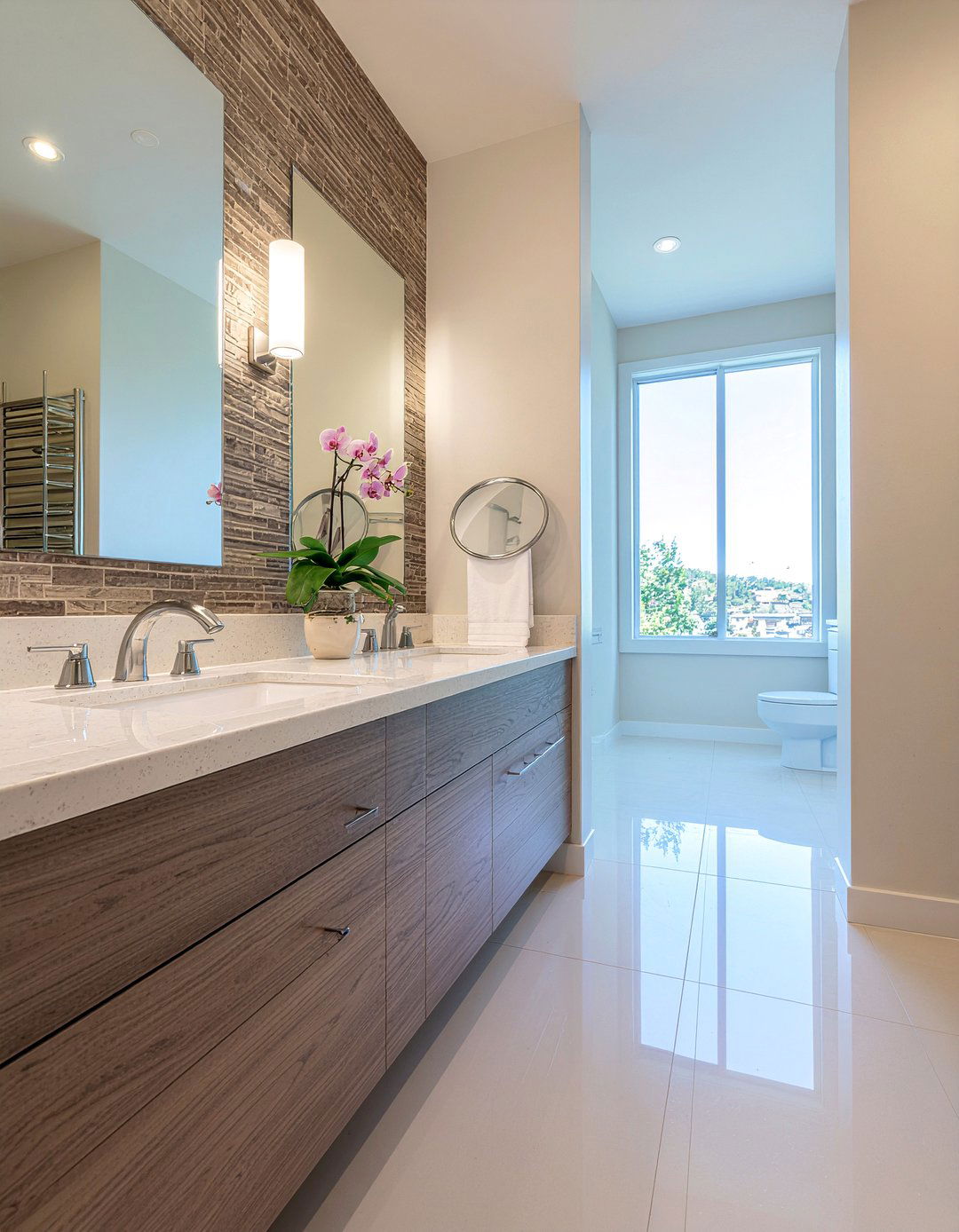 Orchid Bathroom Vanity - 30 bathroom plant ideas