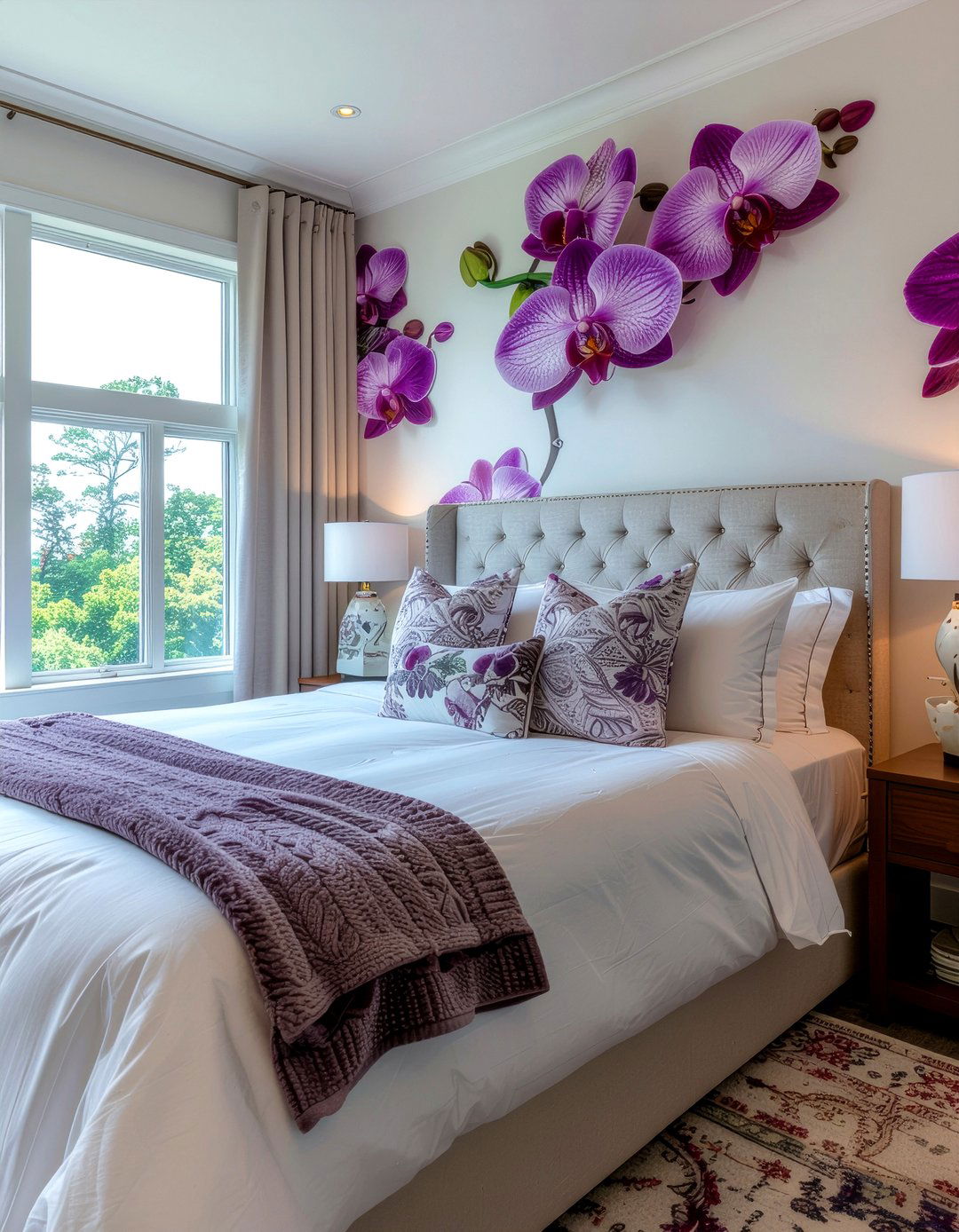 Orchid Flower Wallpaper - 30 bedroom tropical wallpapers