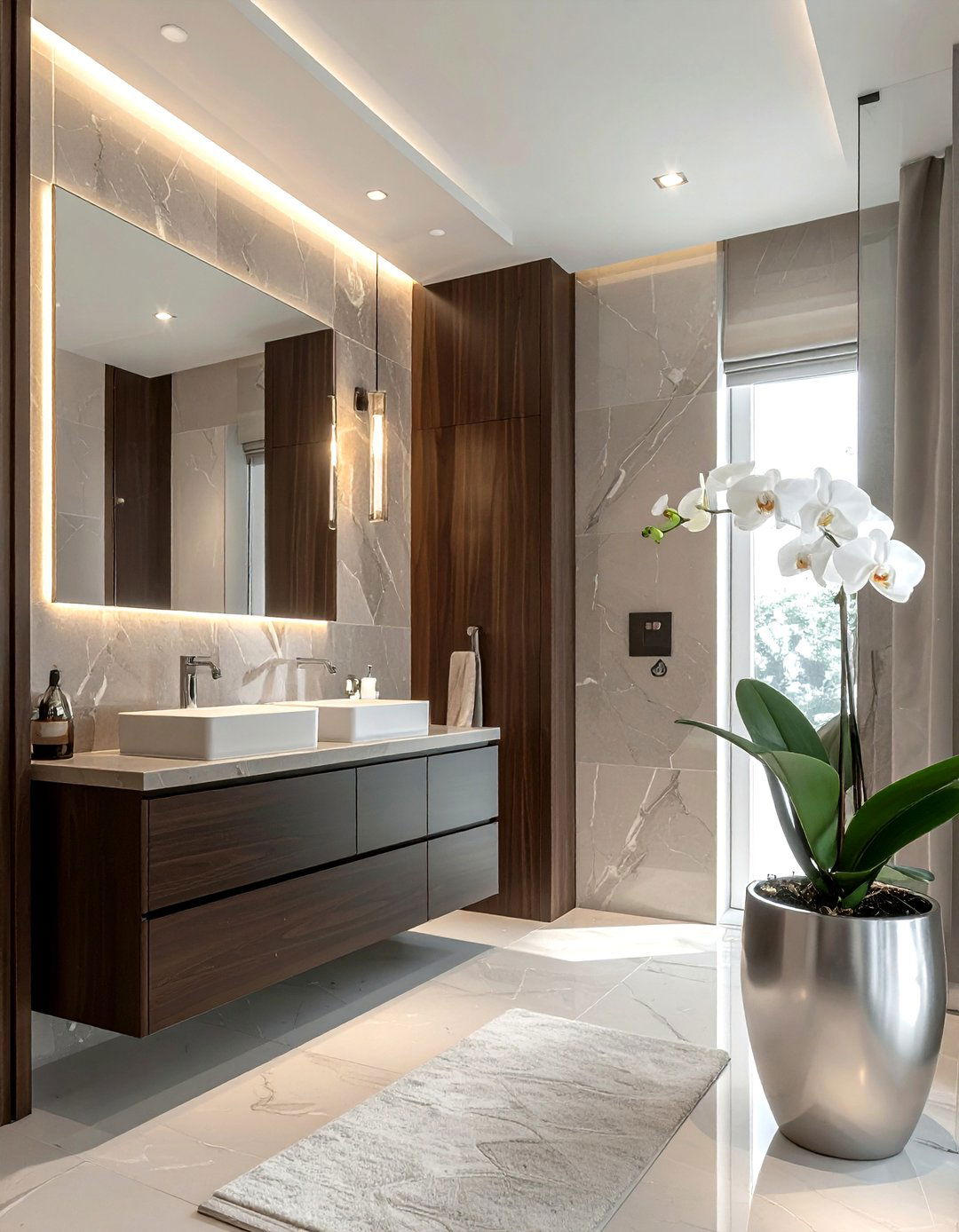 Orchid bathroom decor - 30 bathroom plant accent ideas