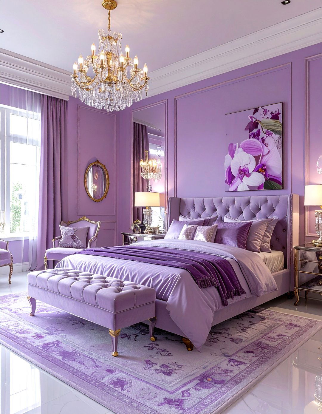 Orchid purple bedroom - 30 purple bedroom ideas