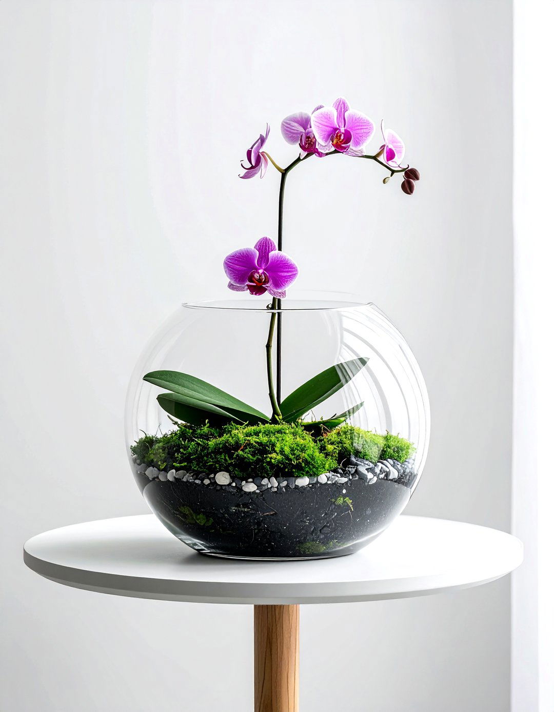 Orchid terrarium glass bowl - 30 orchid decor ideas