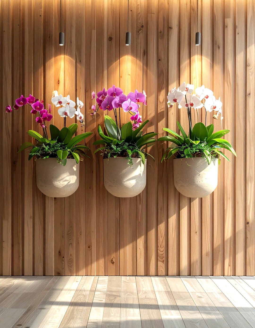 Orchid wall planter - 30 orchid decor ideas