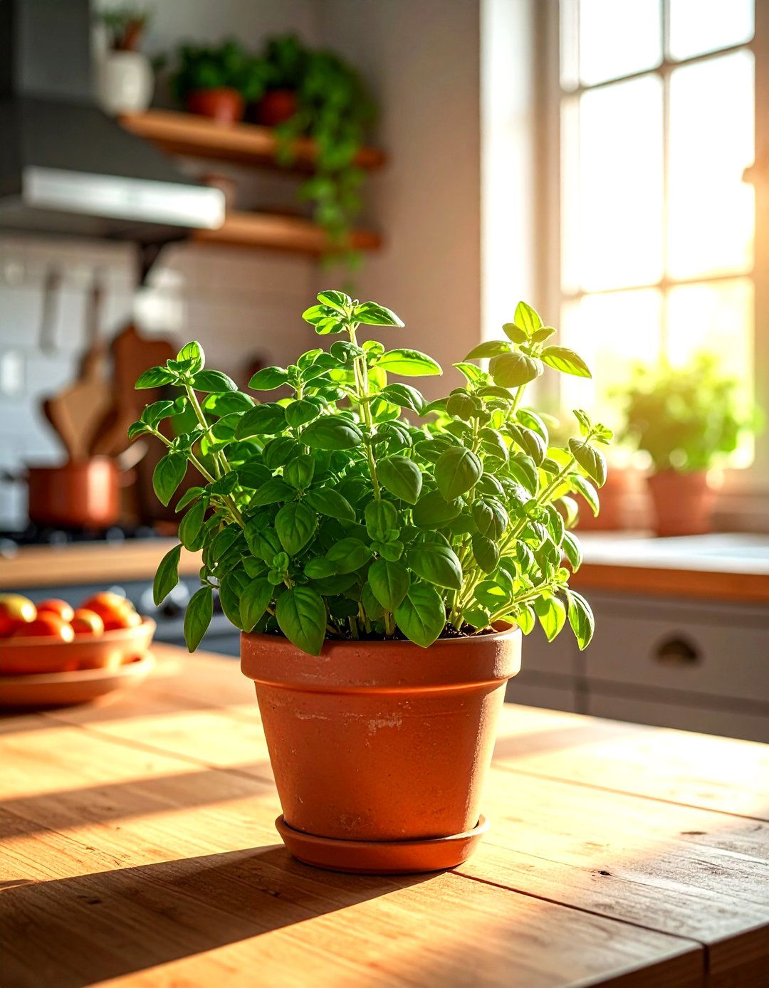 Oregano plant in kitchen - 30 kitchen plant ideas