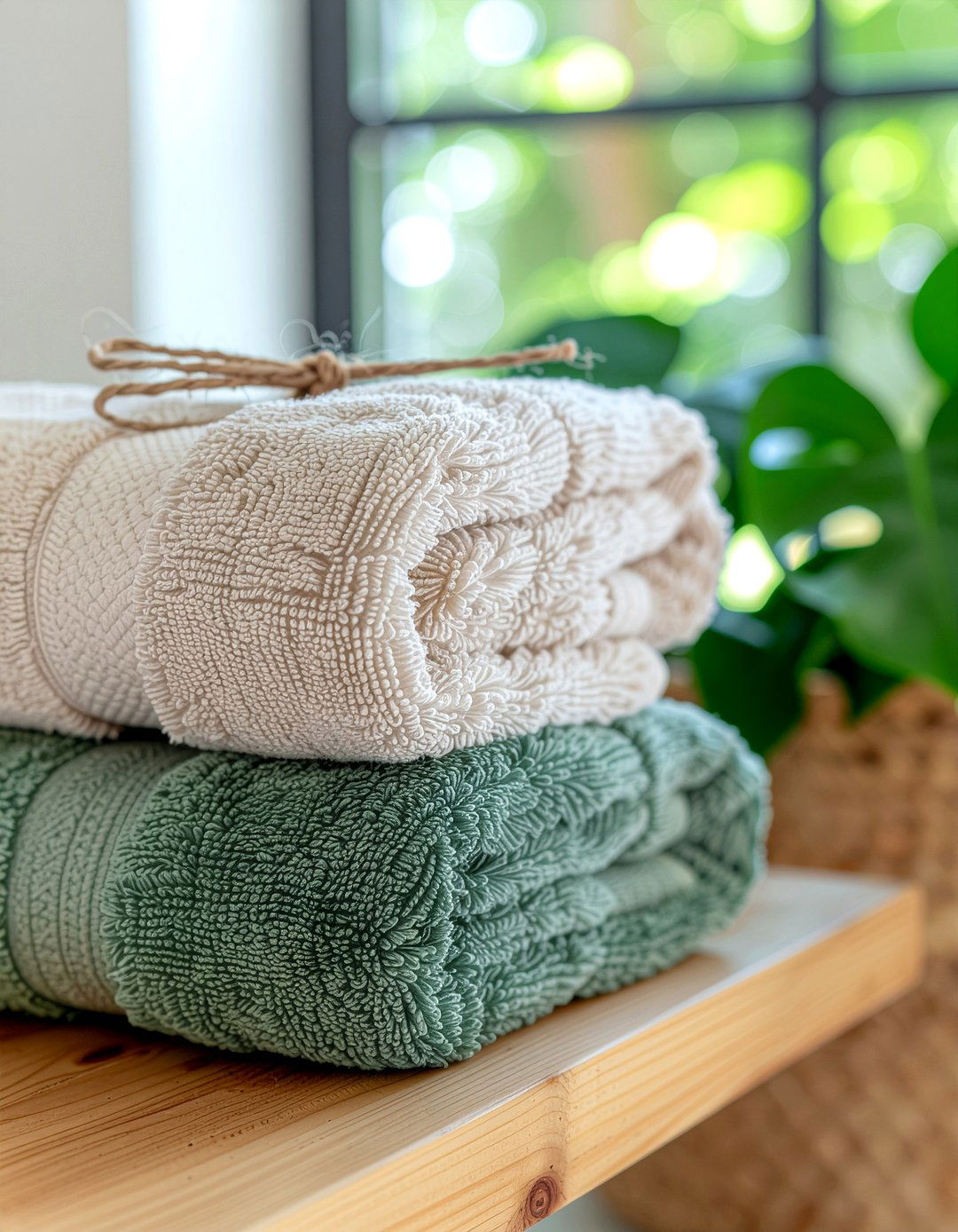 Organic Cotton Towel - 30 natural bathroom product ideas