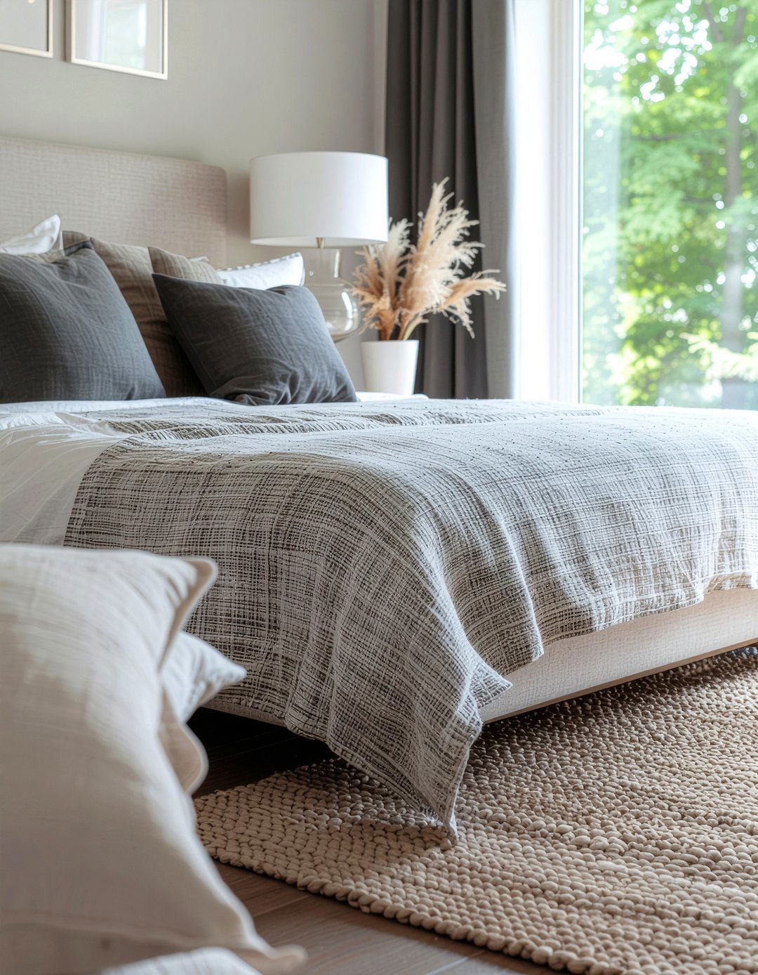 Organic Linen Bedding - 30 nature themed bedroom ideas