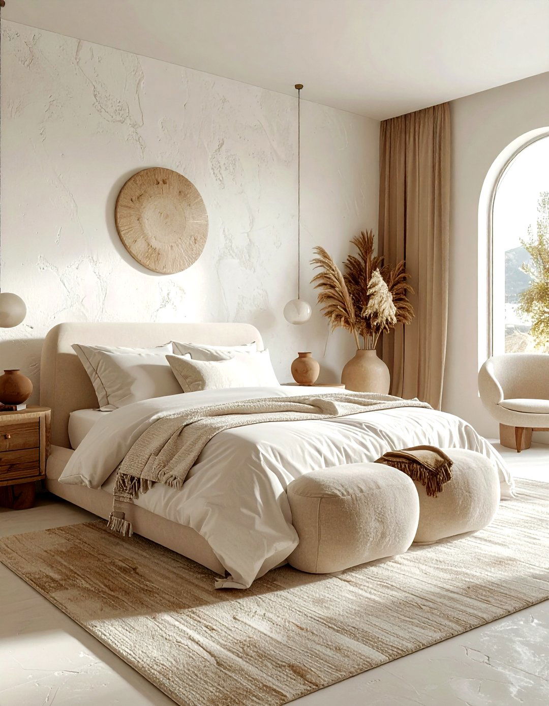 Organic Modern Beige White Bedroom - 30 beige and white bedroom ideas